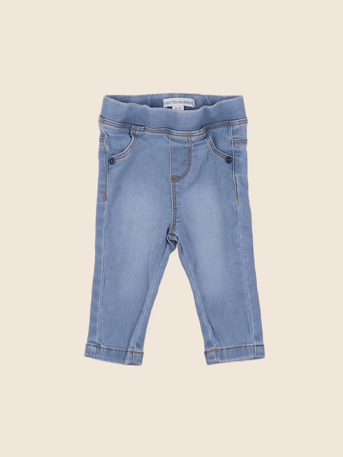 Vertbaudet - jegging bleu - 3 mois