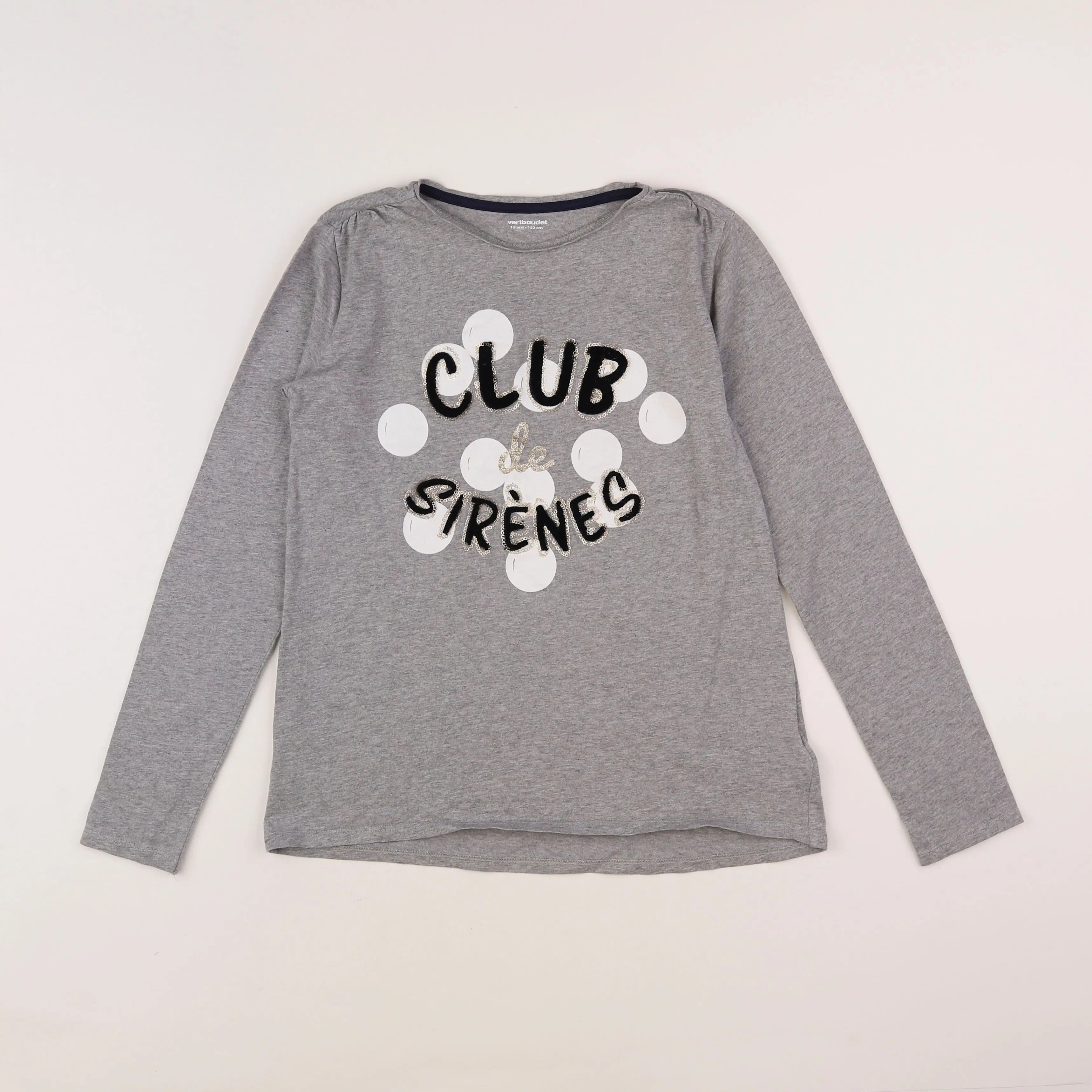 Vertbaudet - tee-shirt gris - 12 ans