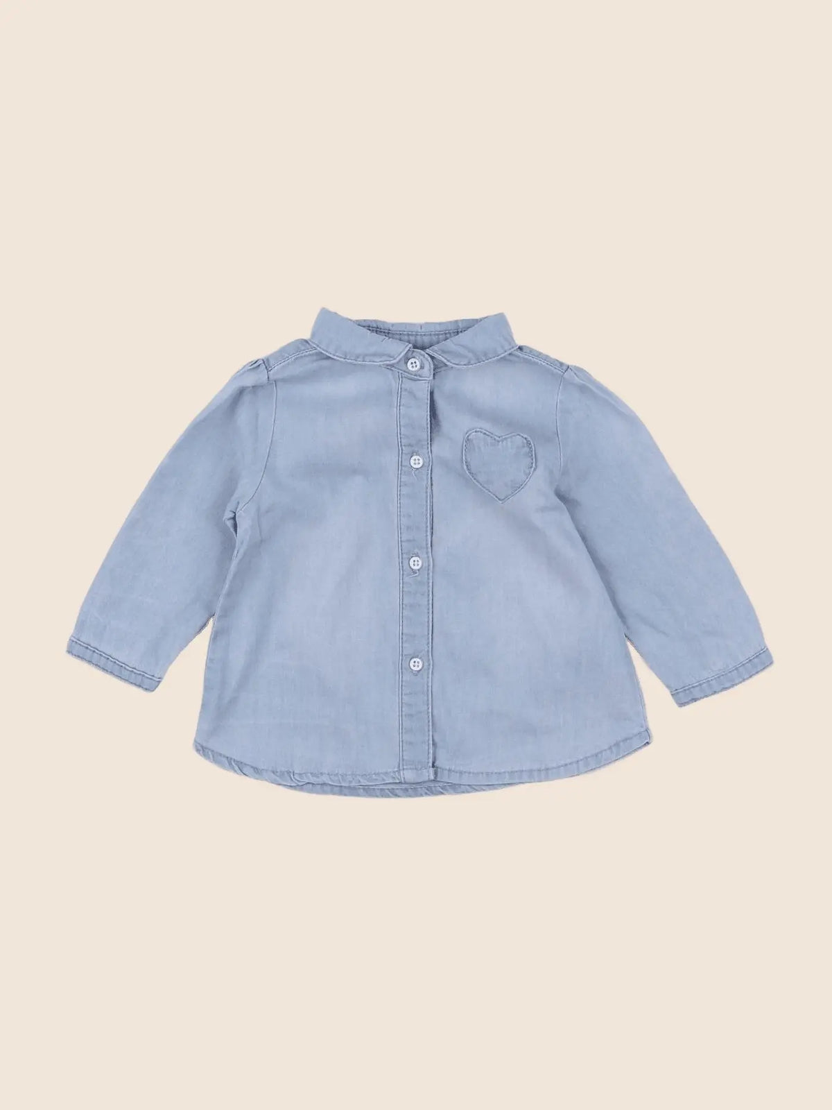 Vertbaudet - chemise bleu - 6 mois