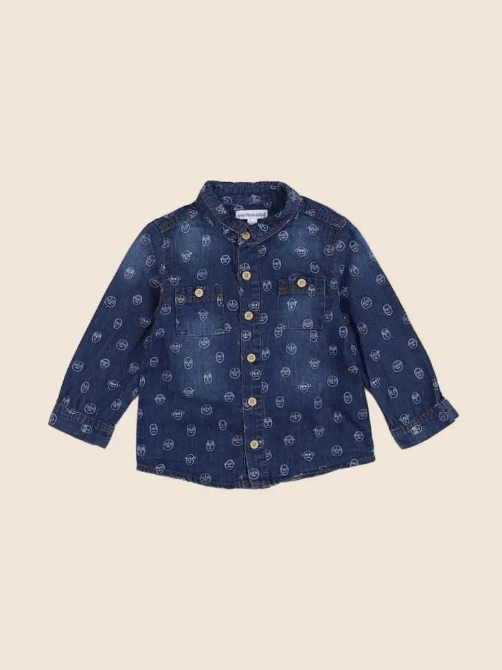 Vertbaudet - chemise bleu - 18 mois
