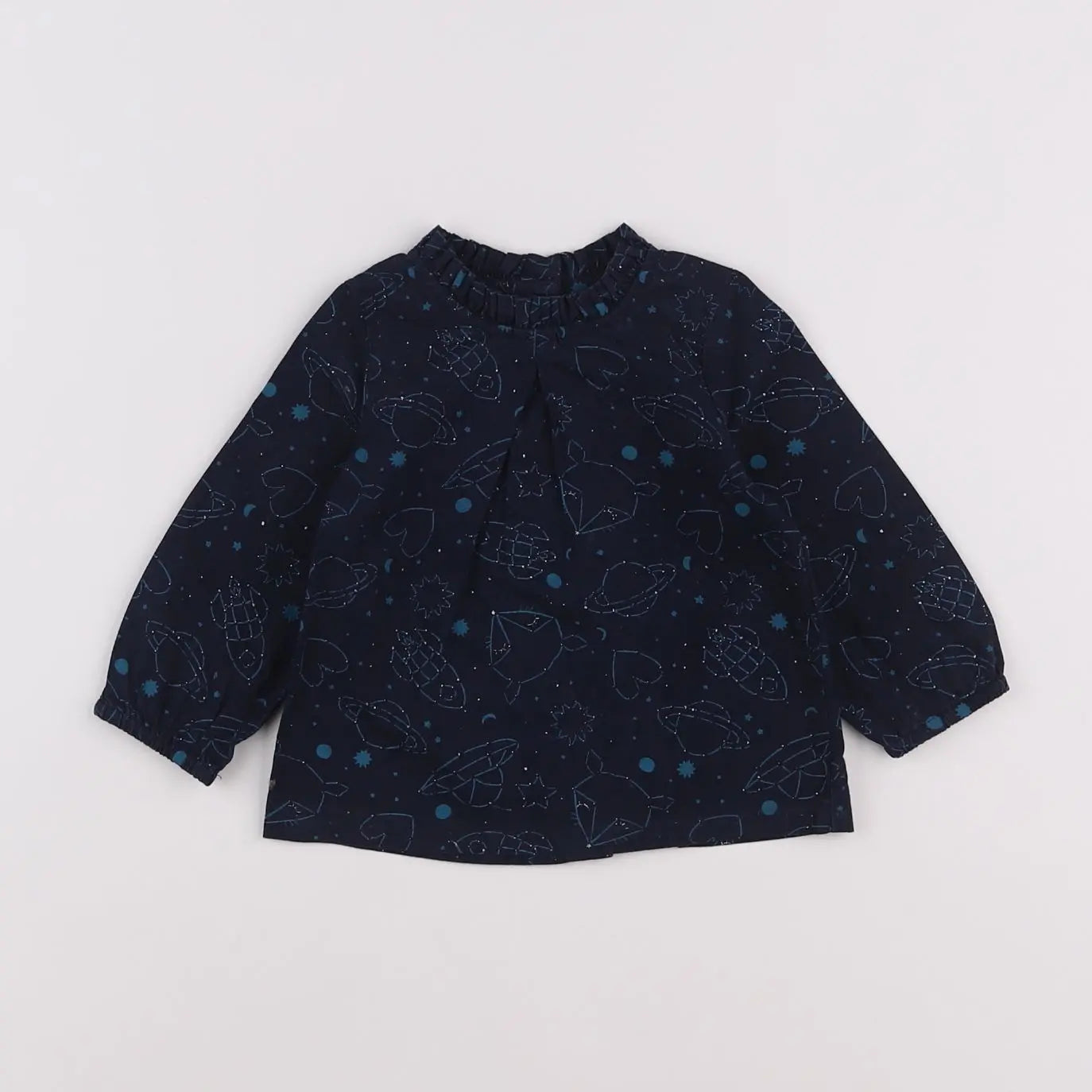 Vertbaudet - blouse bleu - 6 mois