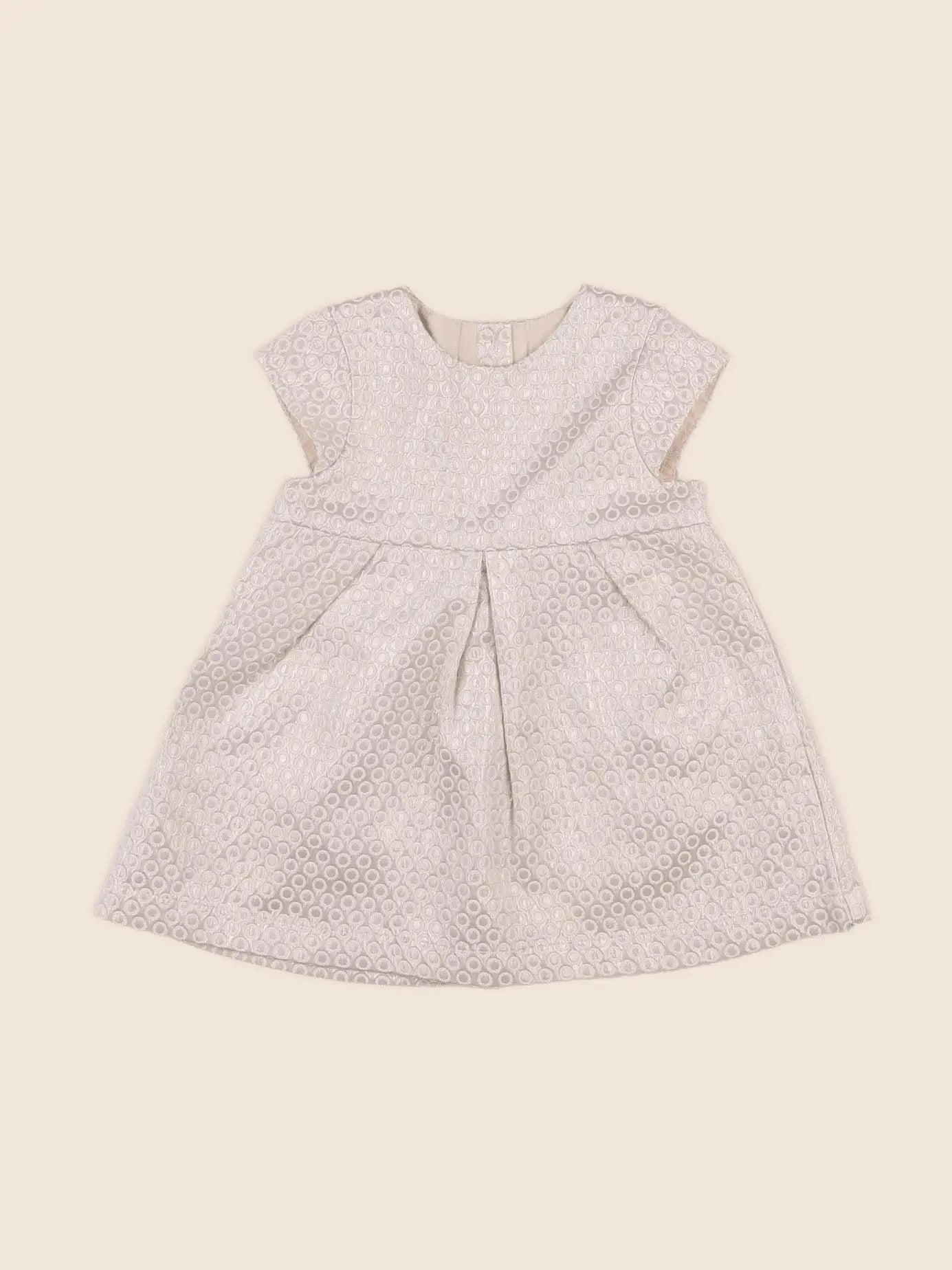 Vertbaudet - robe argent, rose - 9 mois
