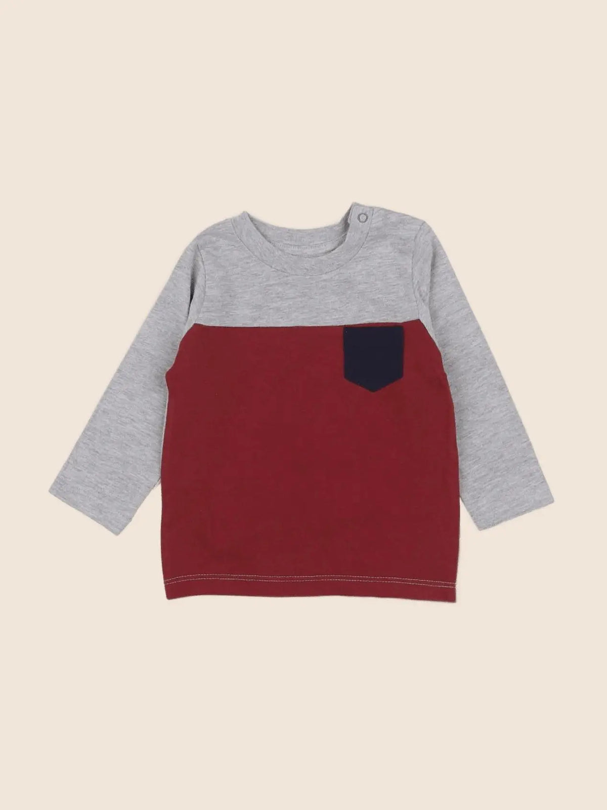 Vertbaudet - tee-shirt gris, rouge - 6 mois