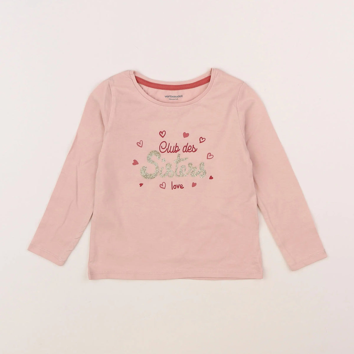 Vertbaudet - tee-shirt rose - 2 ans
