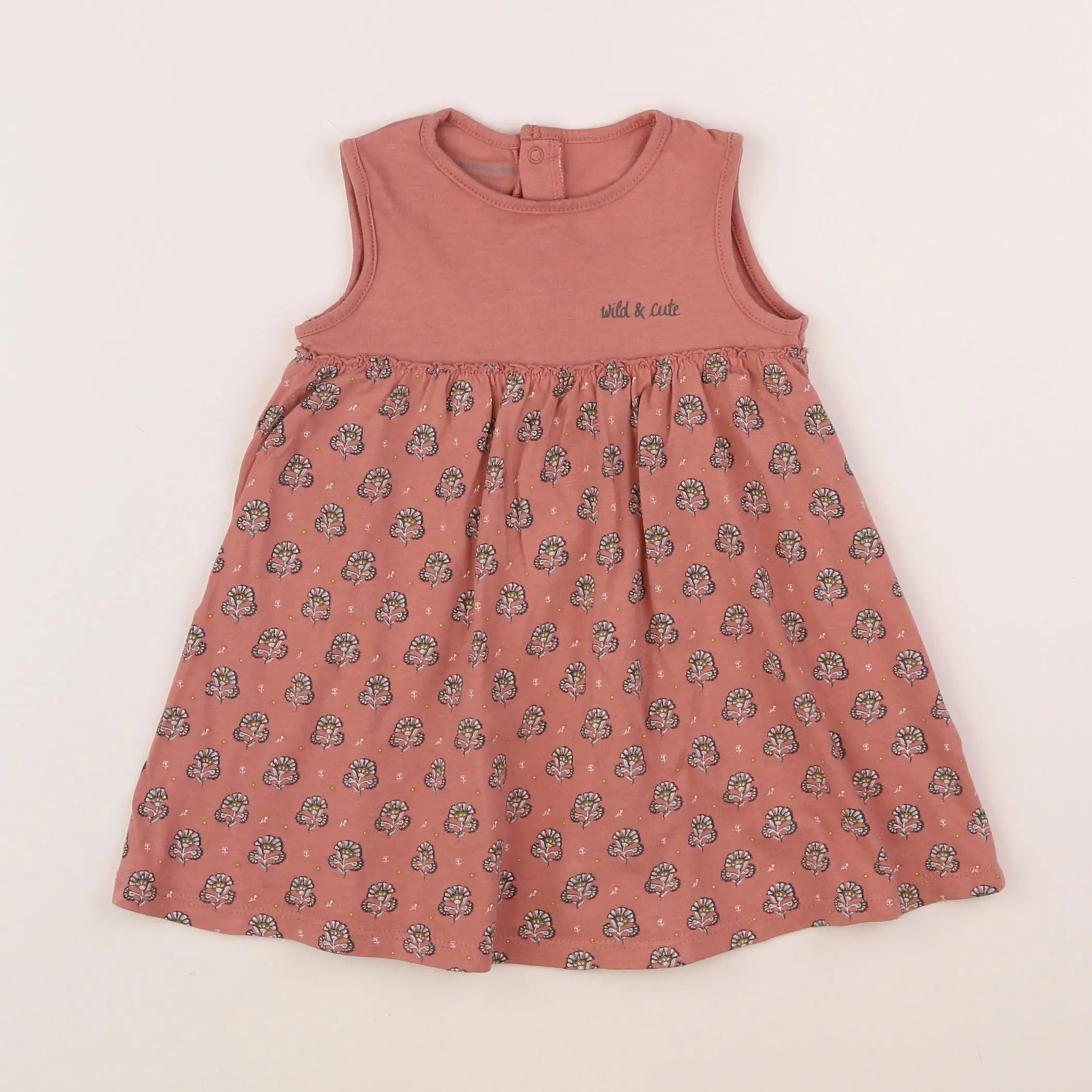 Vertbaudet - robe rose - 12 mois