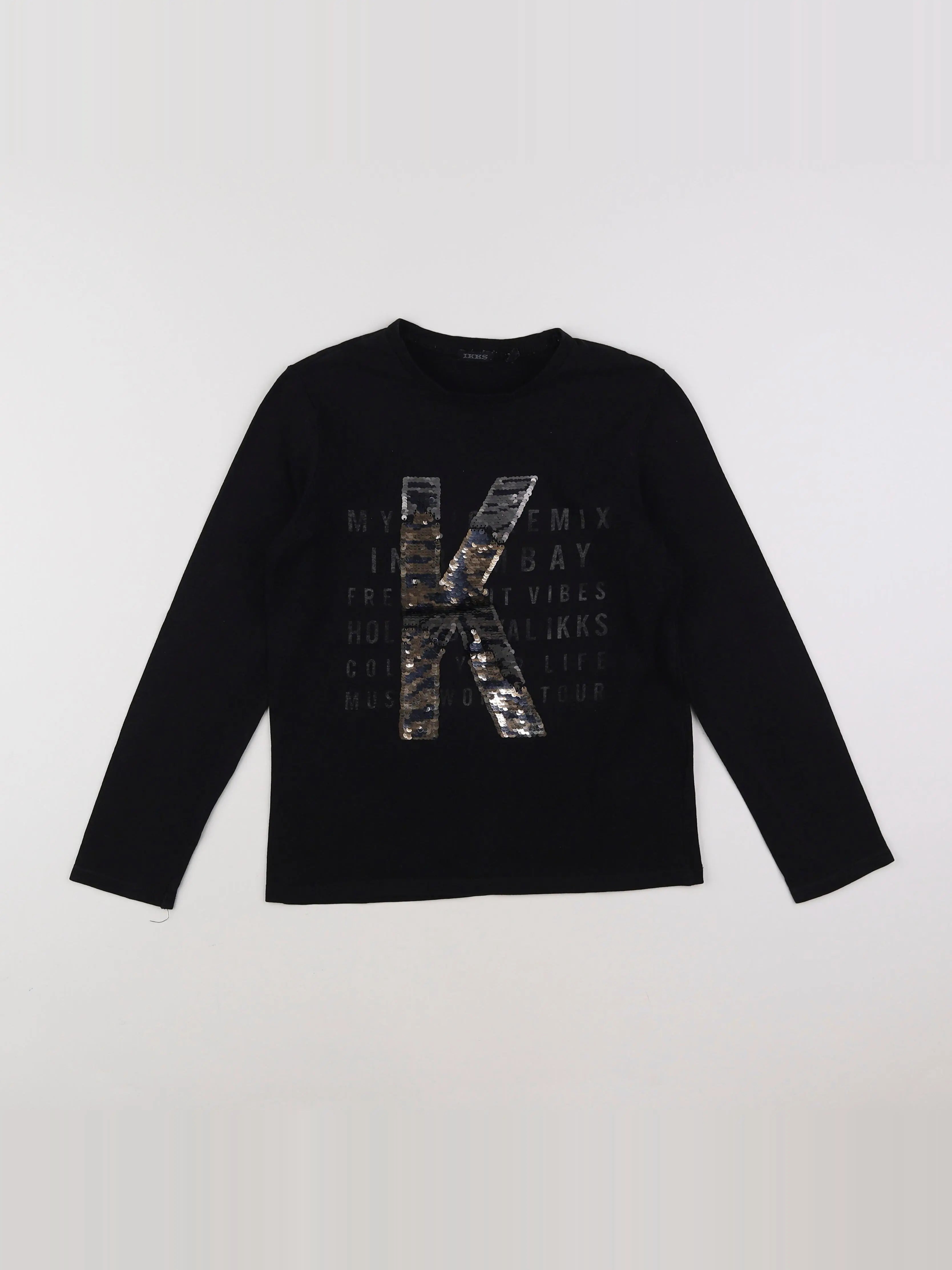 IKKS - tee-shirt noir - 10 ans