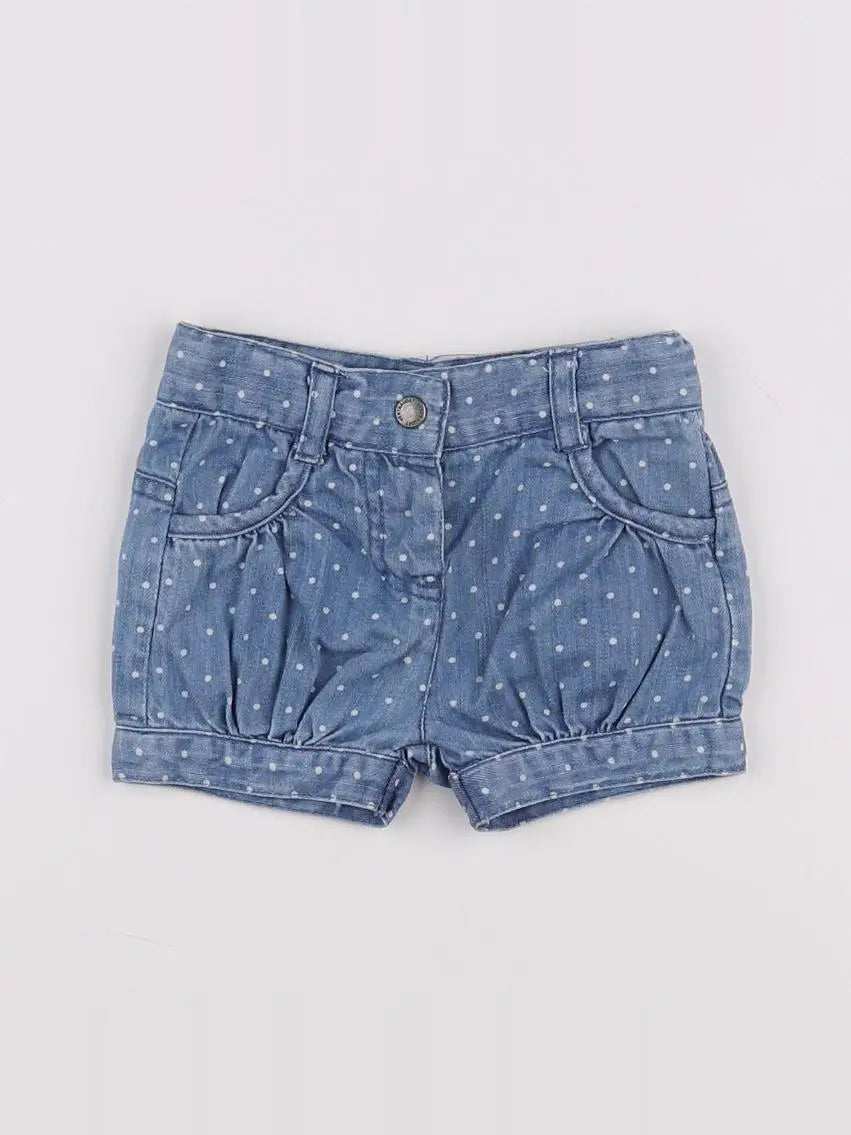 Vertbaudet - short bleu - 0/3 mois