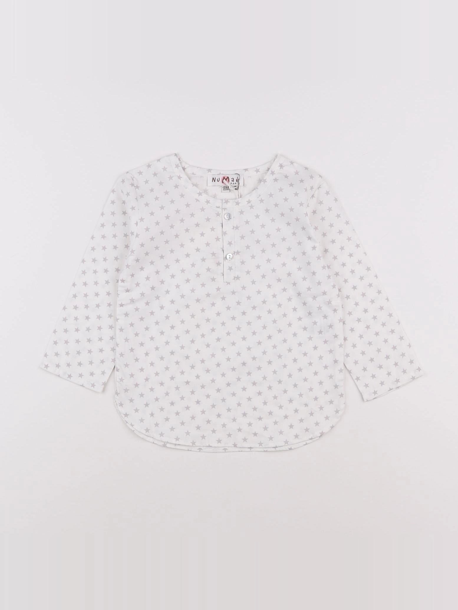 Numae - chemise blanc, gris - 18 mois