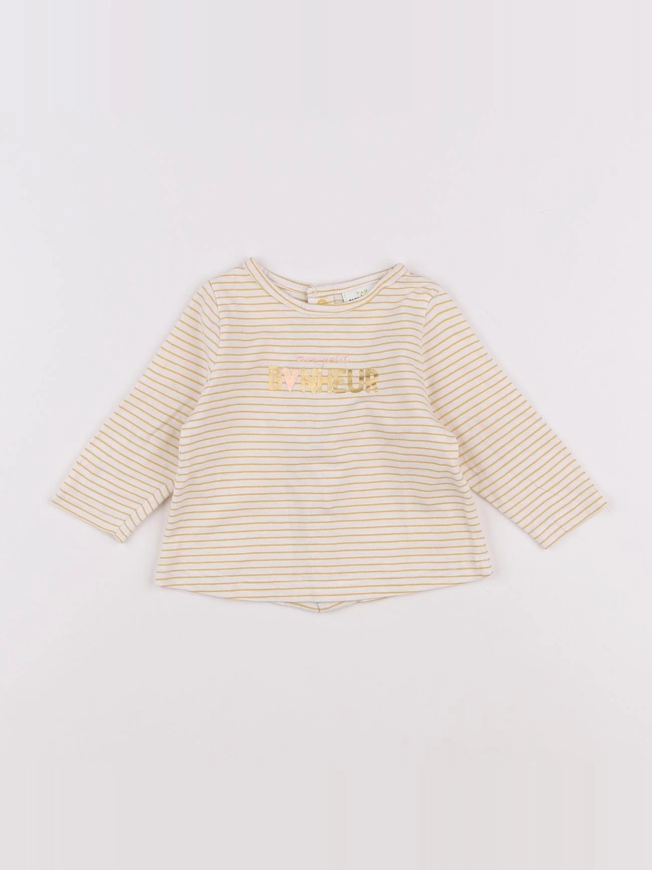 Tape à l'oeil - tee-shirt blanc, jaune - 3 mois