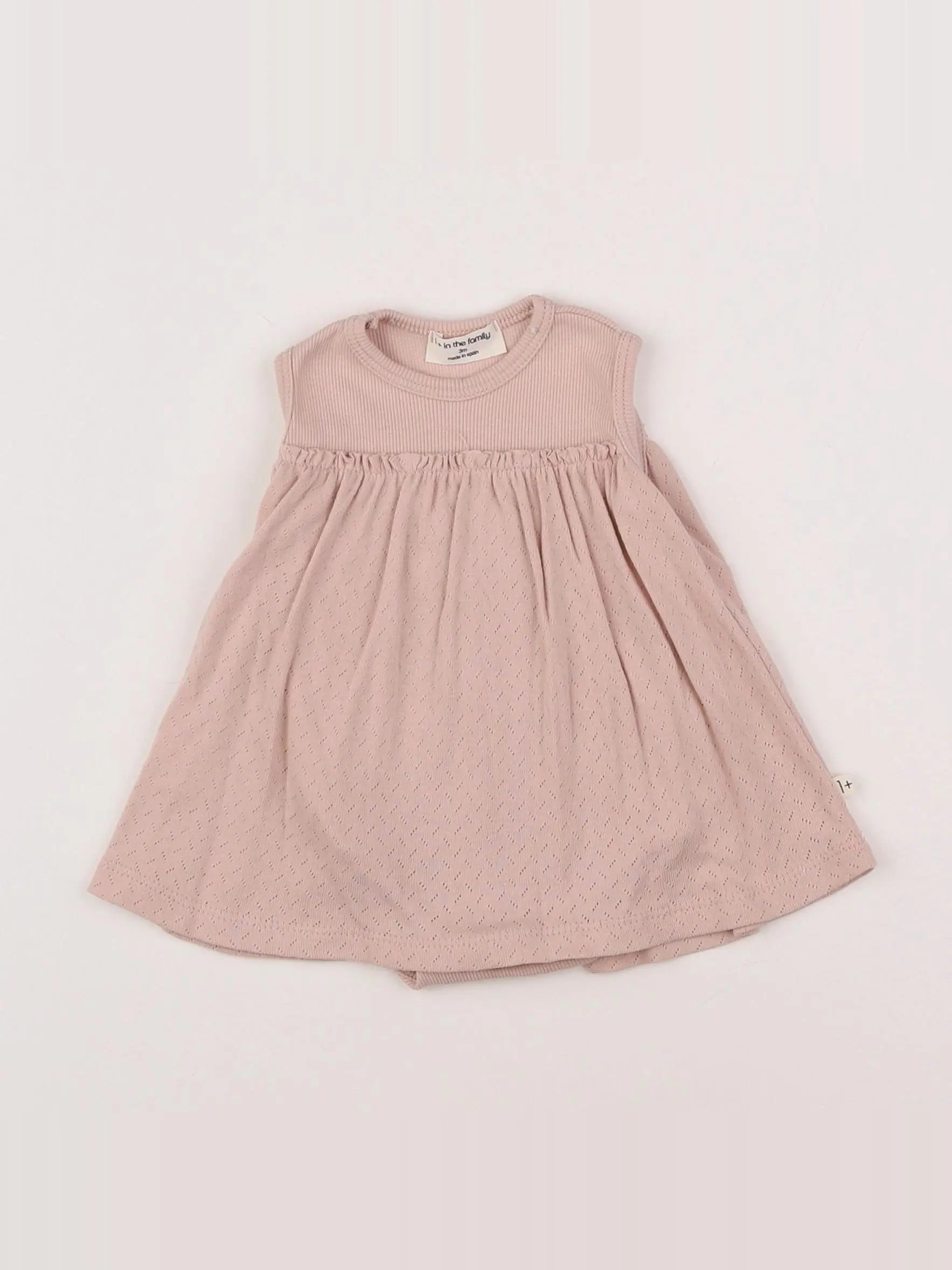 1+ In the family - robe rose - 3 mois