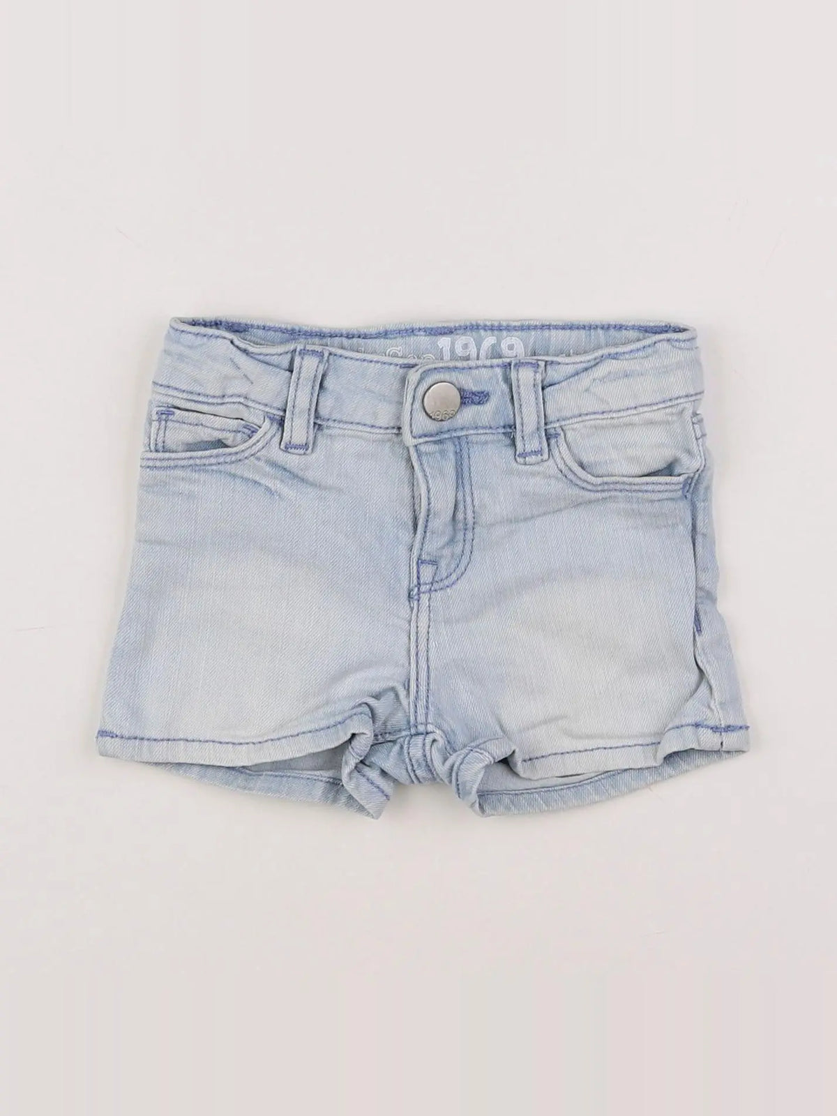 GAP - short bleu - 12/18 mois