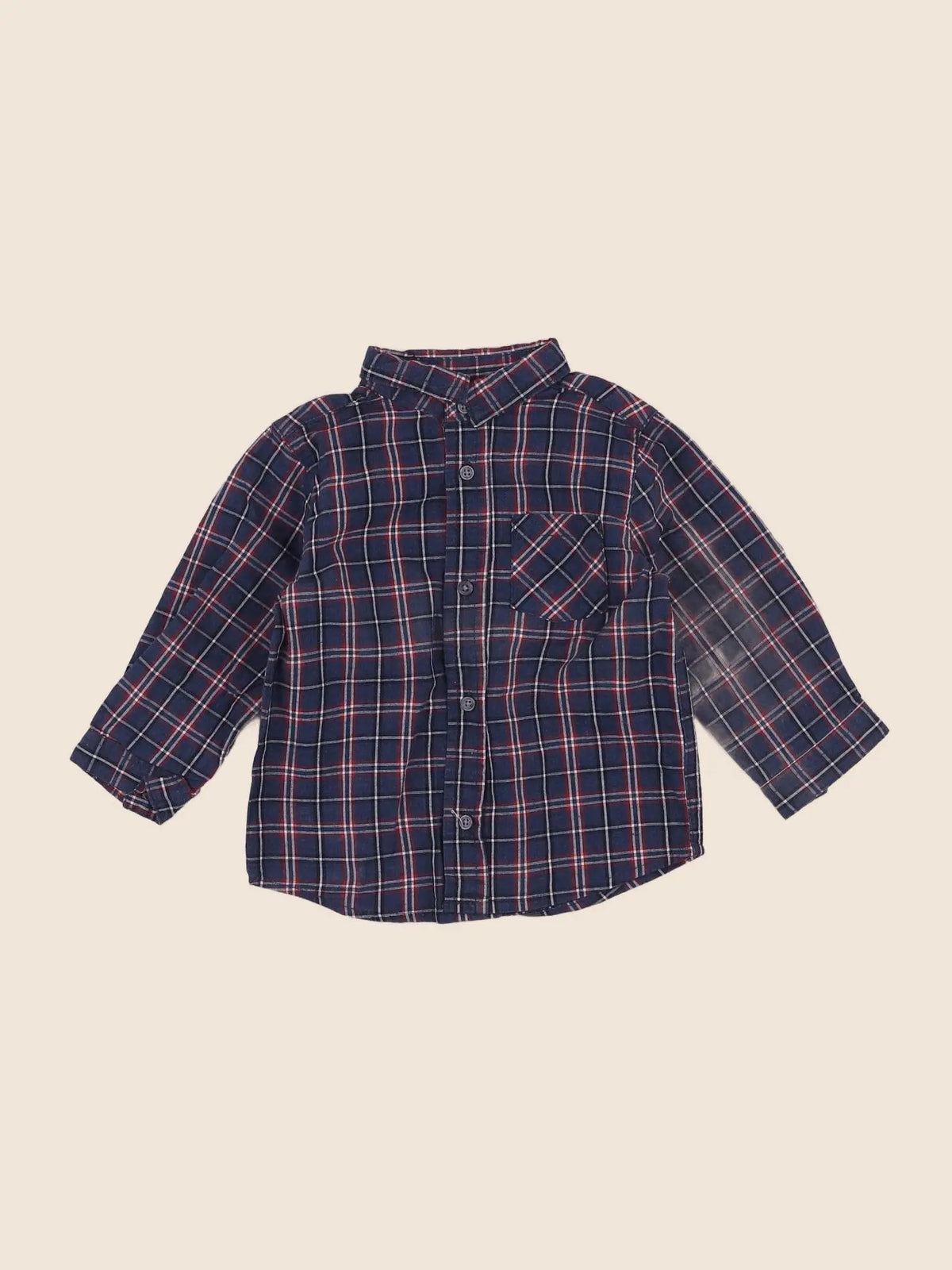 Boutchou - chemise bleu - 12 mois