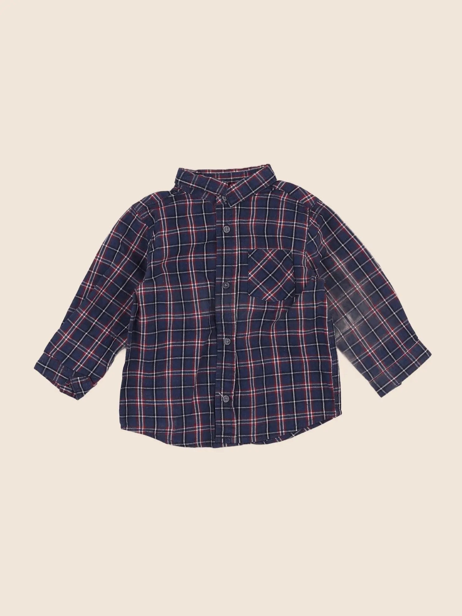 Boutchou - chemise bleu - 12 mois