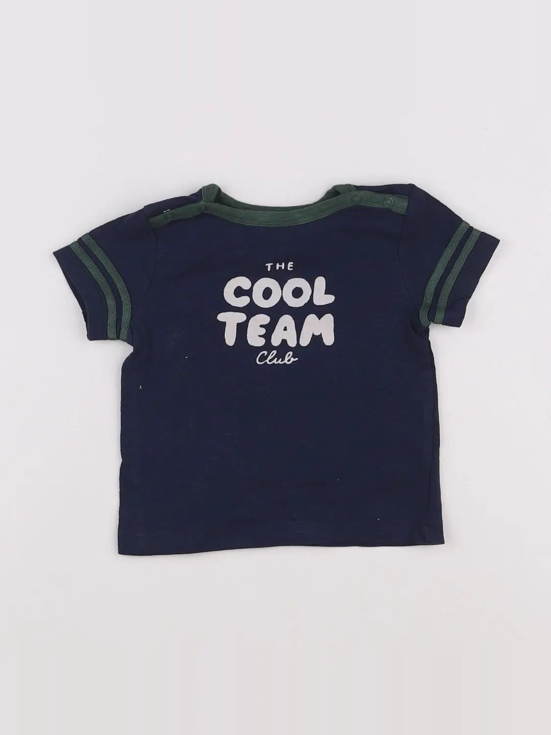 Cyrillus - tee-shirt vert, bleu - 6 mois