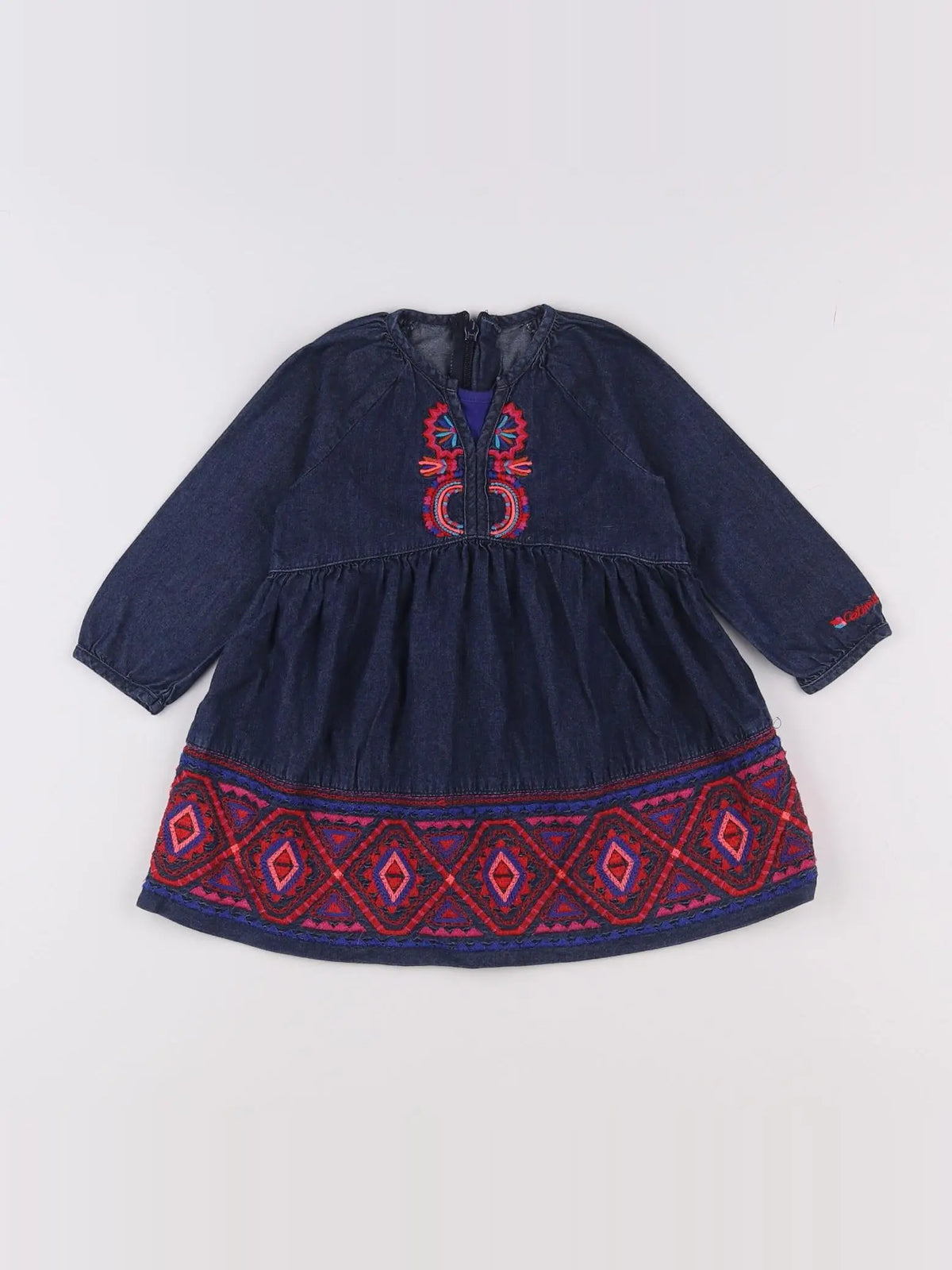 Catimini - robe bleu - 12 mois