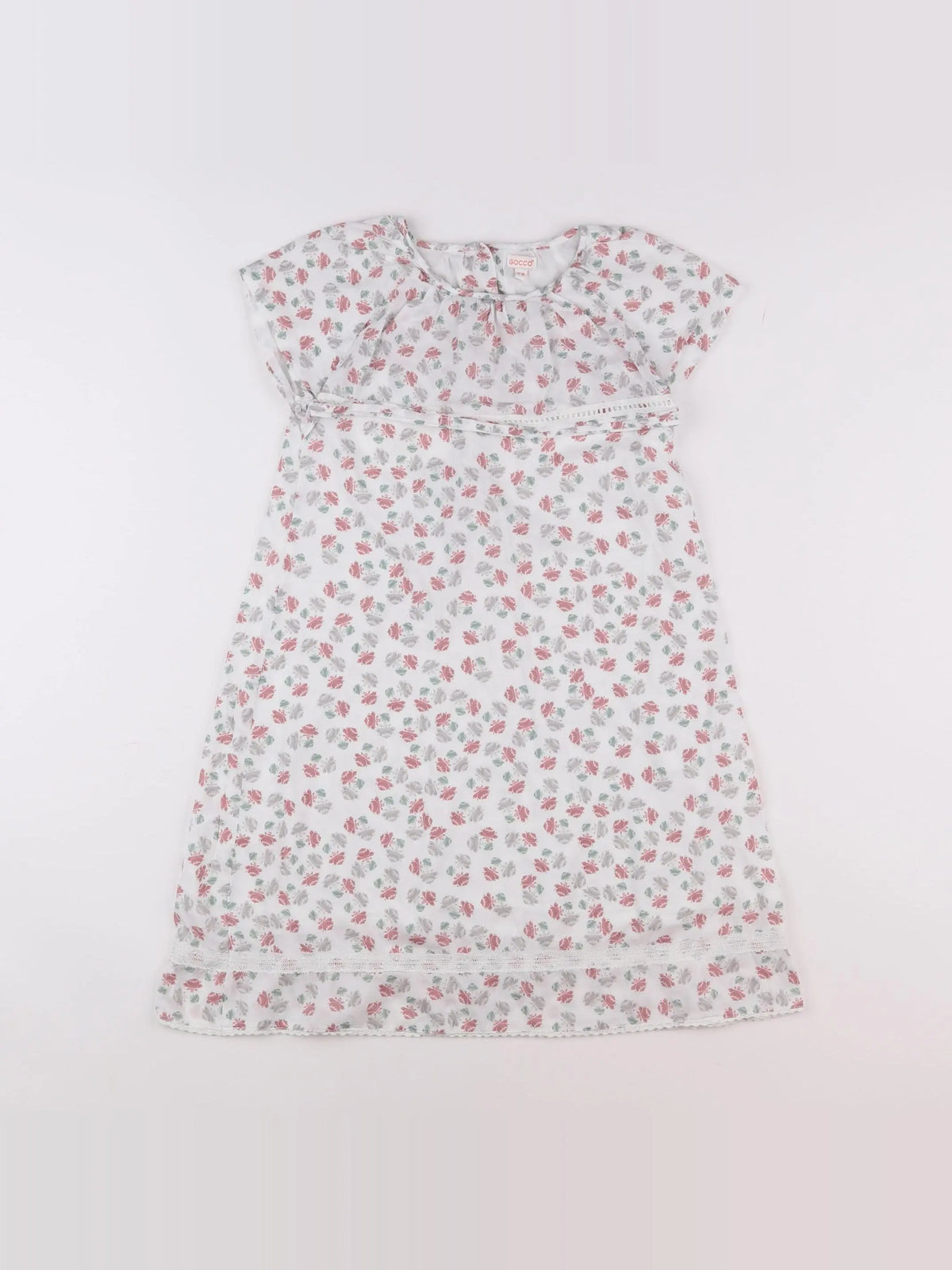 Gocco - robe blanc - 7/8 ans