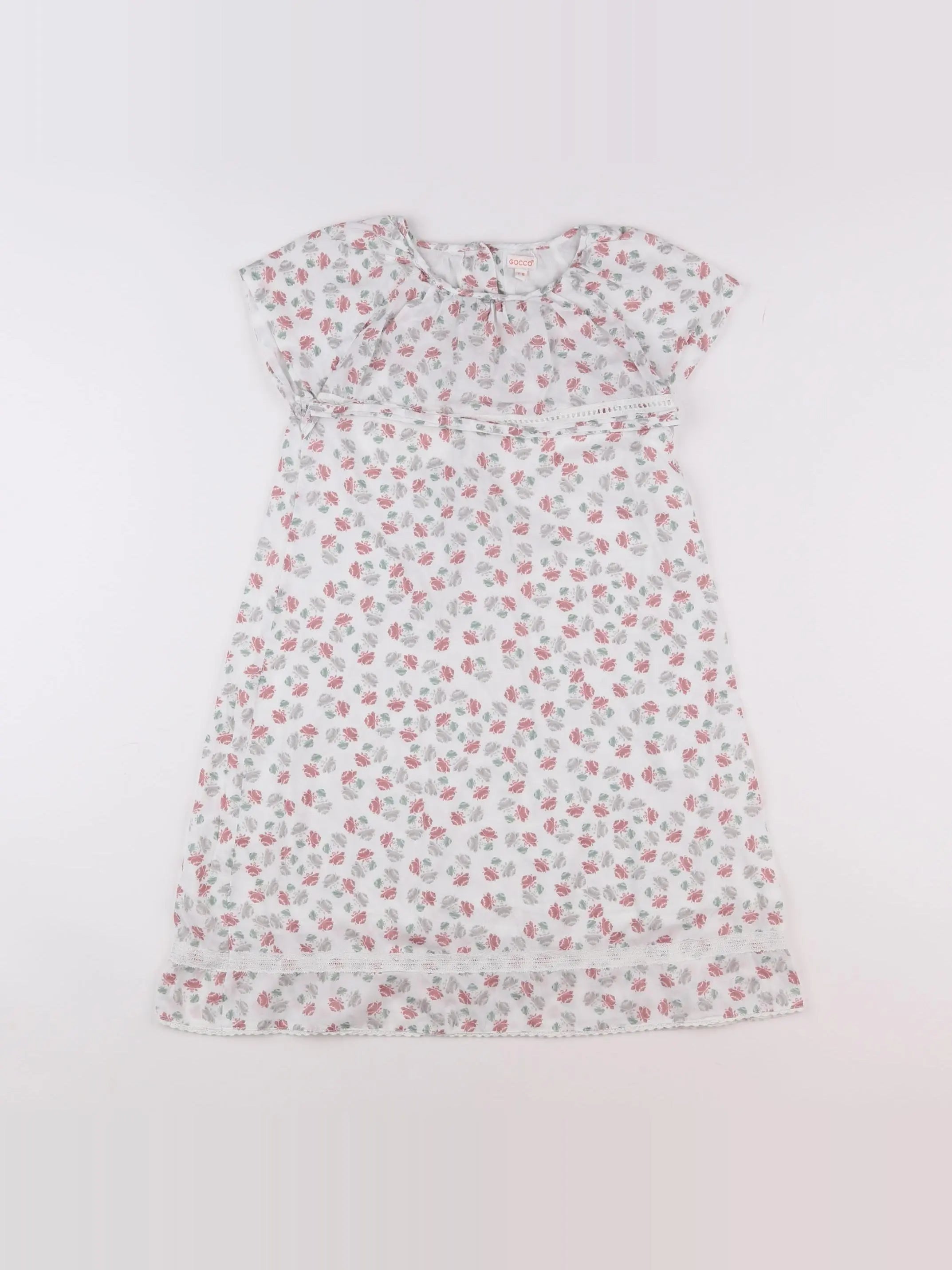 Gocco - robe blanc - 7/8 ans