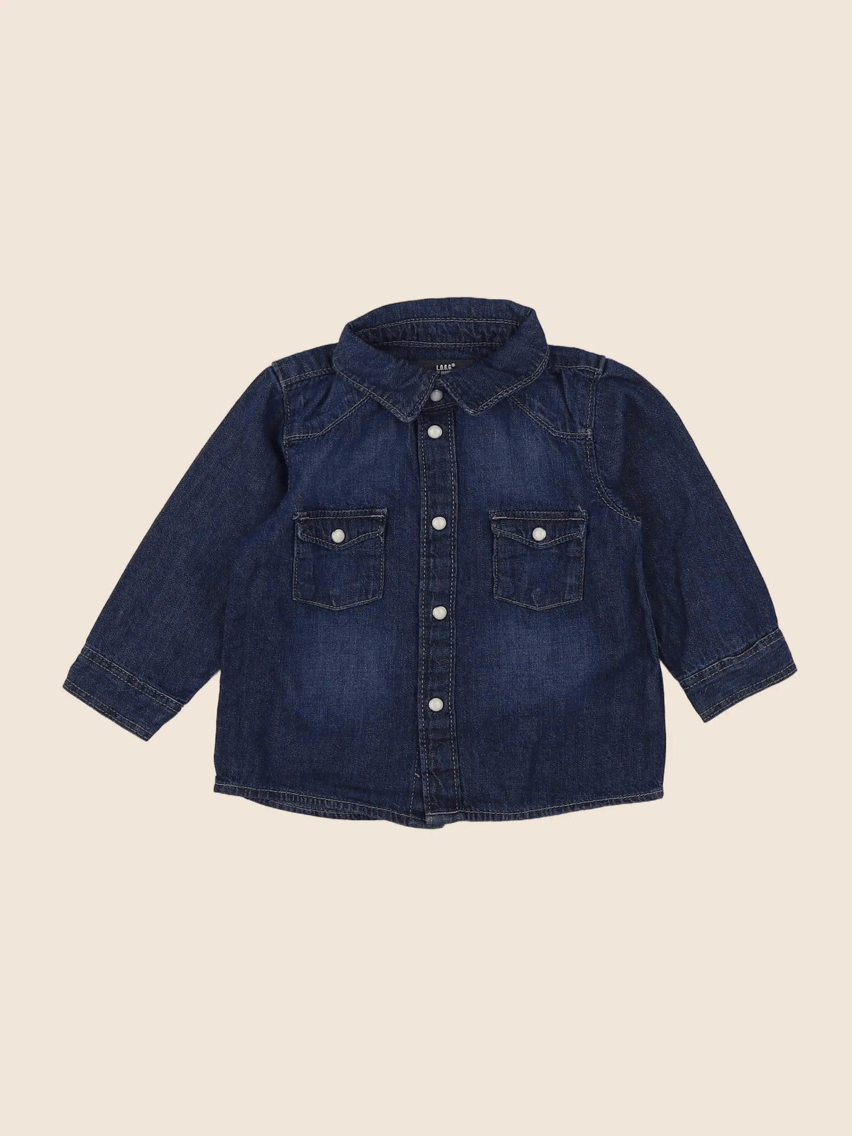 H&M - chemise bleu - 6/9 mois