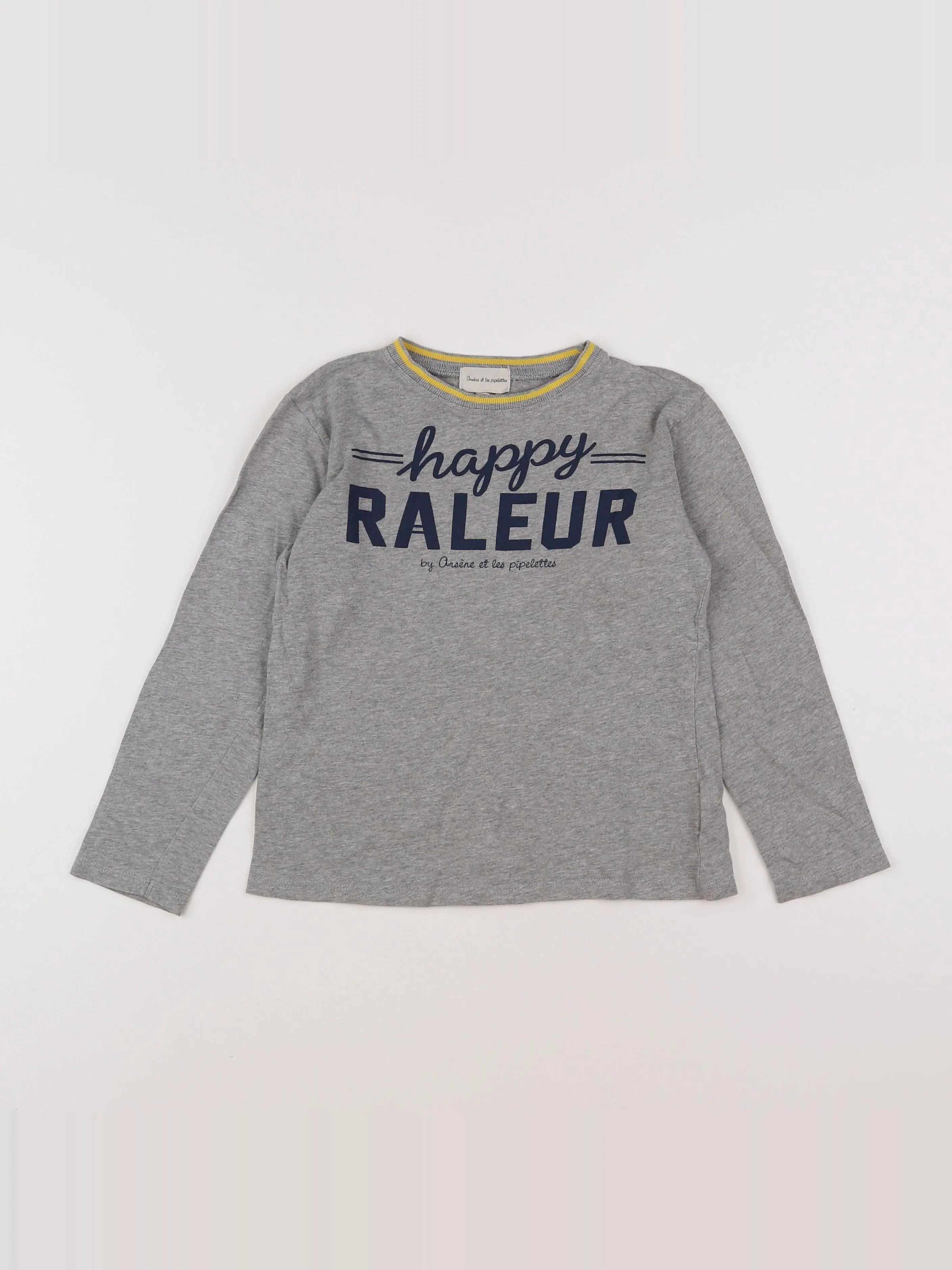 Arsène et les pipelettes - tee-shirt gris - 6 ans