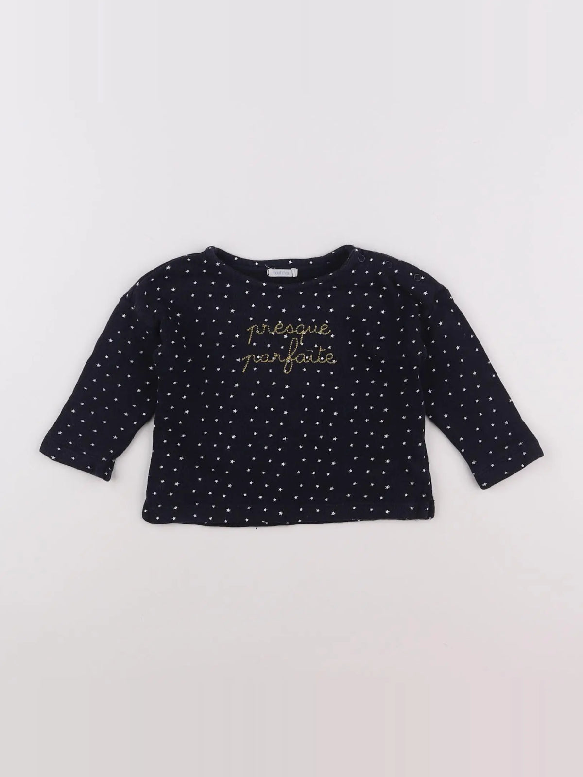 Boutchou - sweat bleu, or - 12 mois