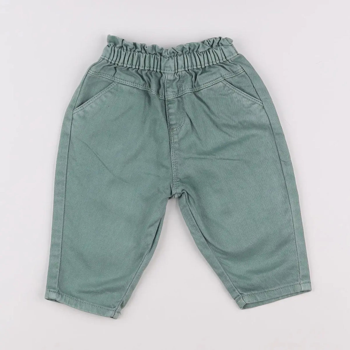 Vertbaudet - pantalon vert - 6 mois