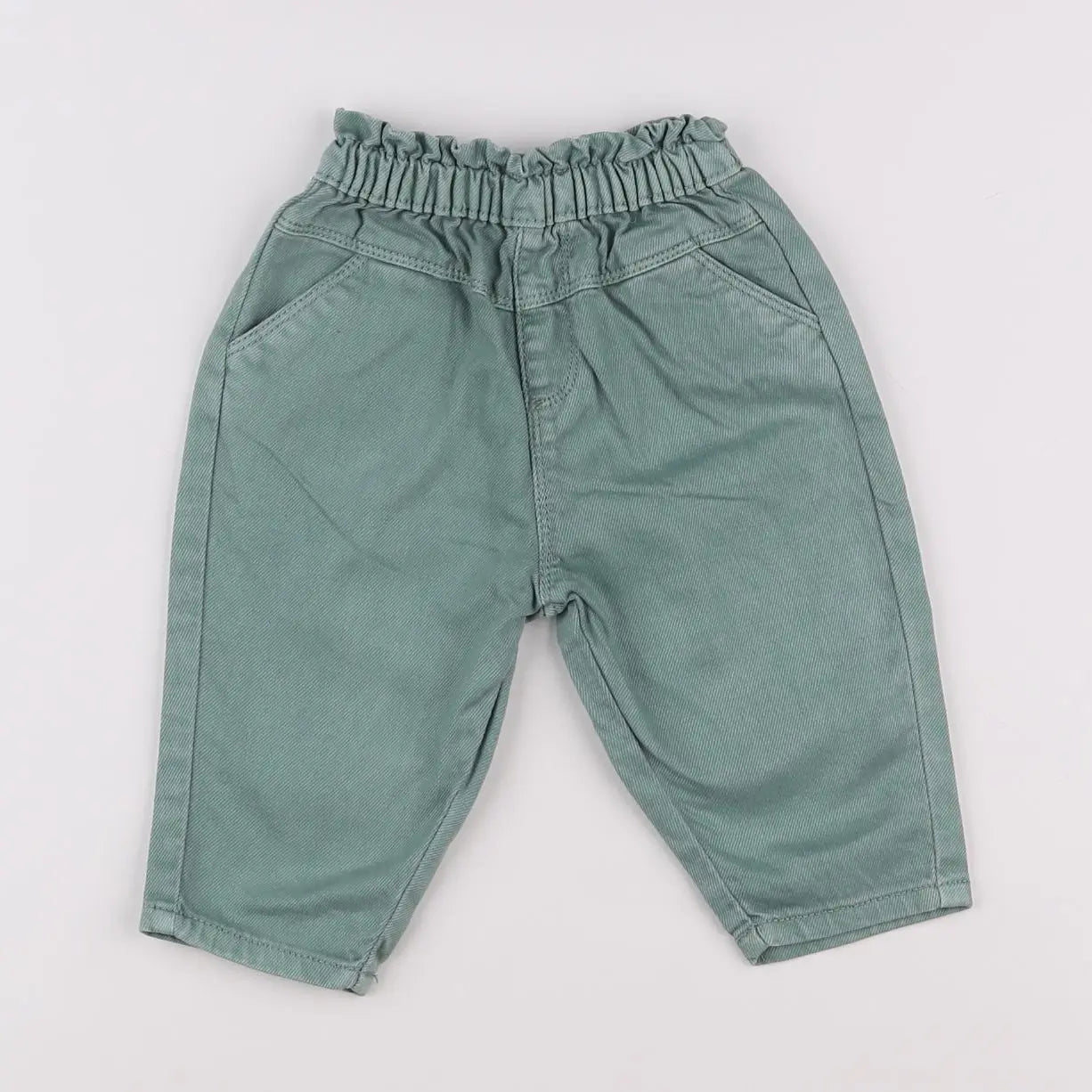 Vertbaudet - pantalon vert - 6 mois
