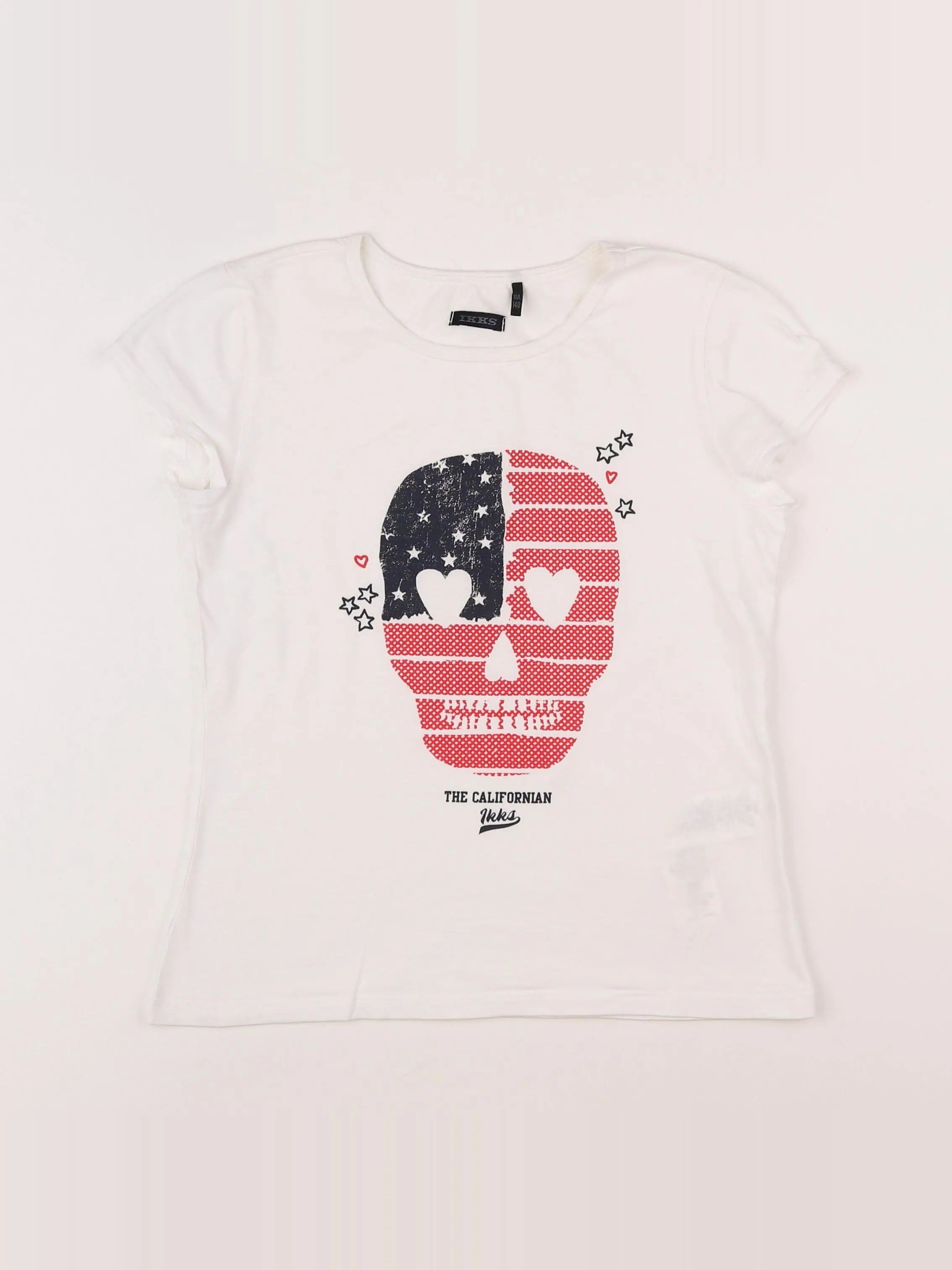 IKKS - tee-shirt blanc, multicolore - 10 ans