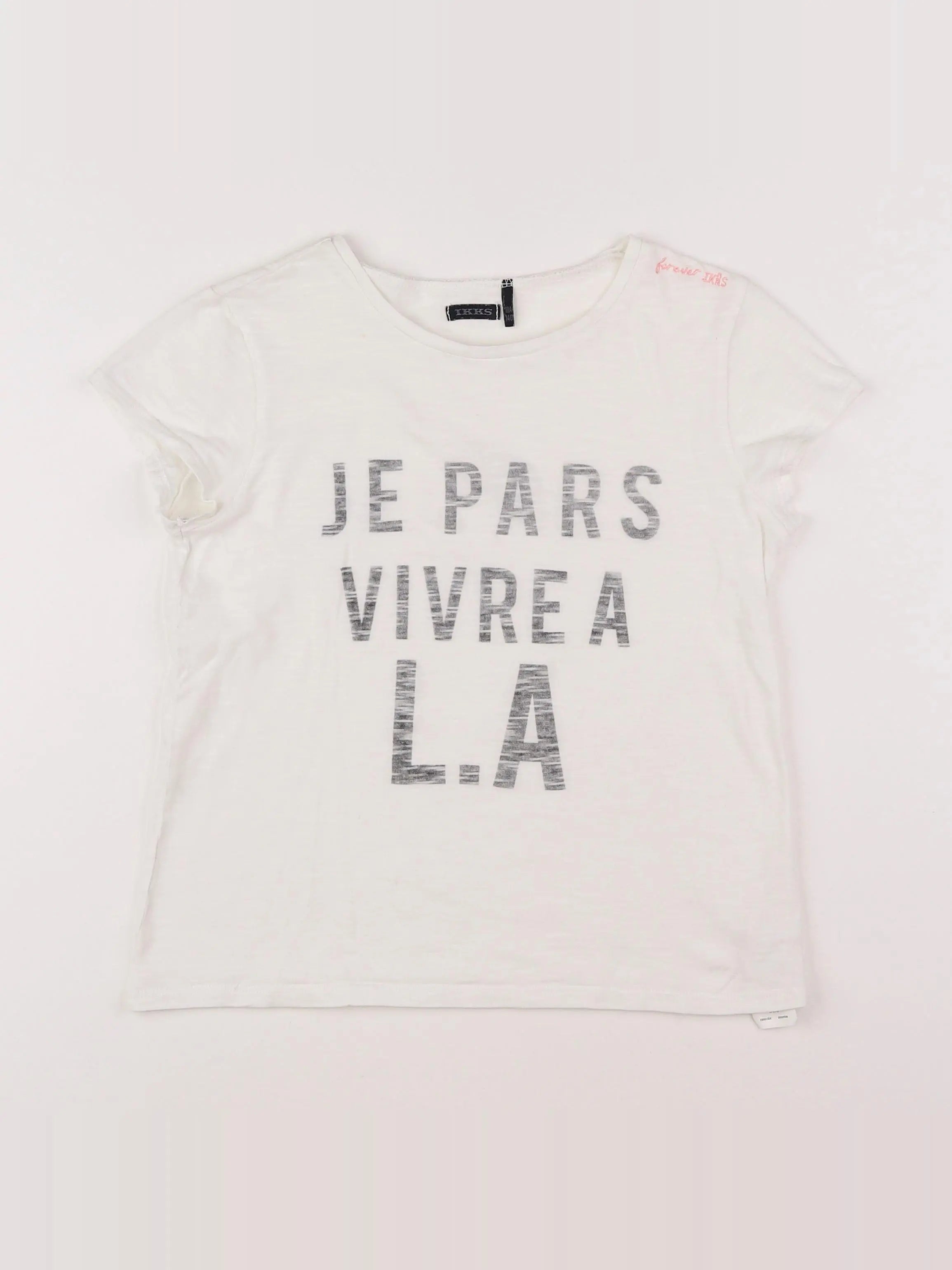 IKKS - tee-shirt blanc - 10 ans