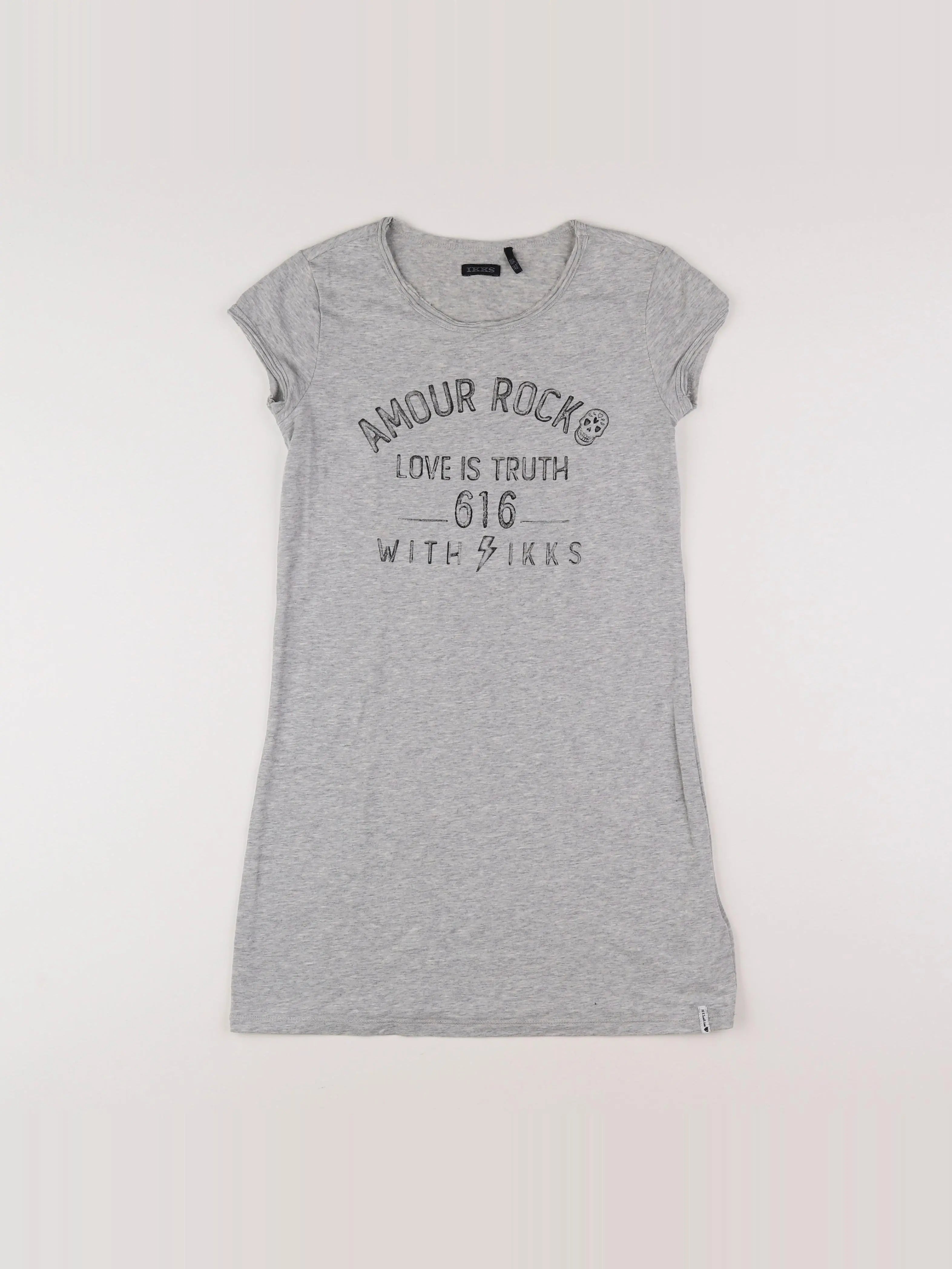 IKKS - robe gris - 10 ans