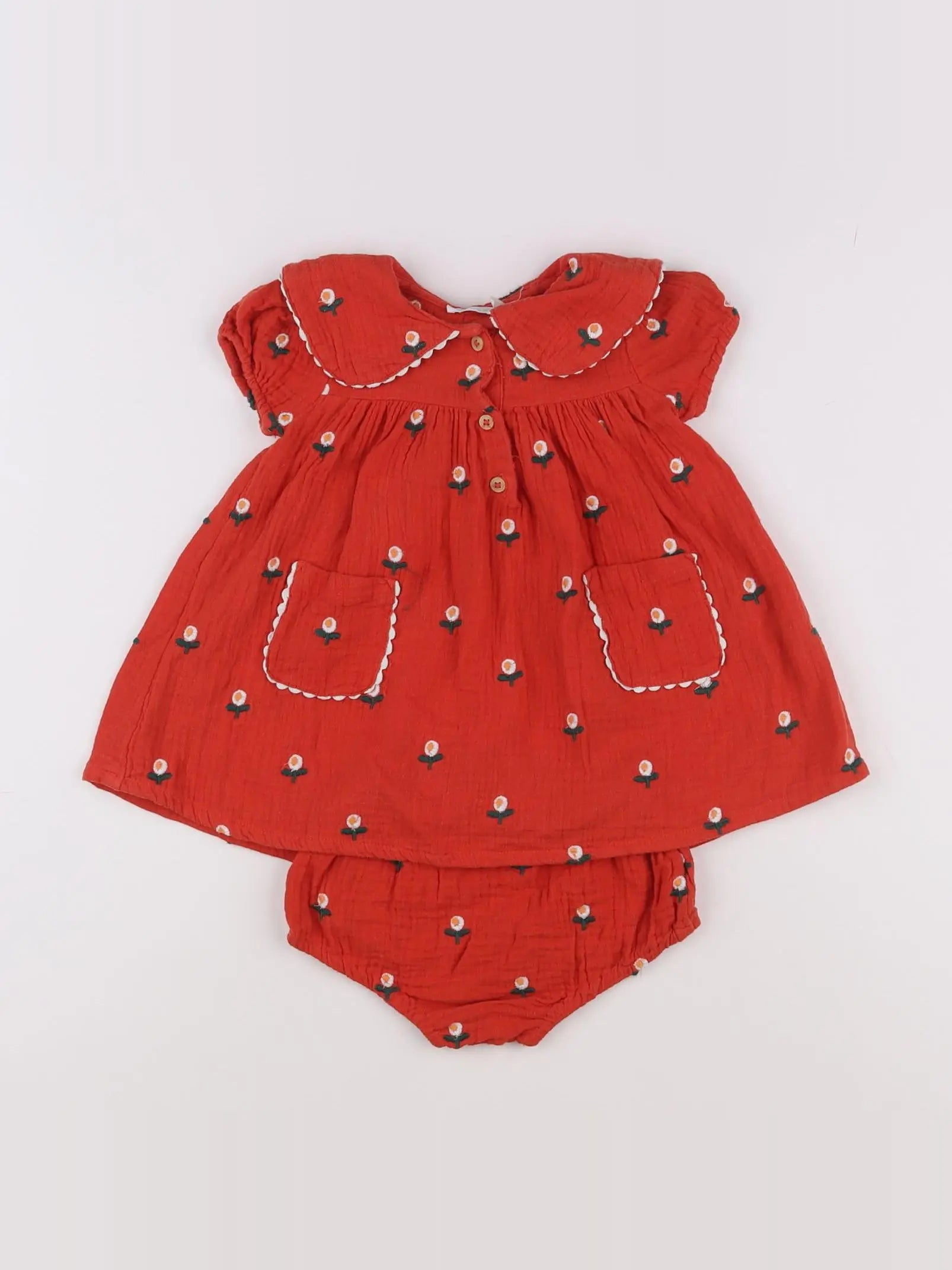 Boutchou - robe rouge - 9 mois