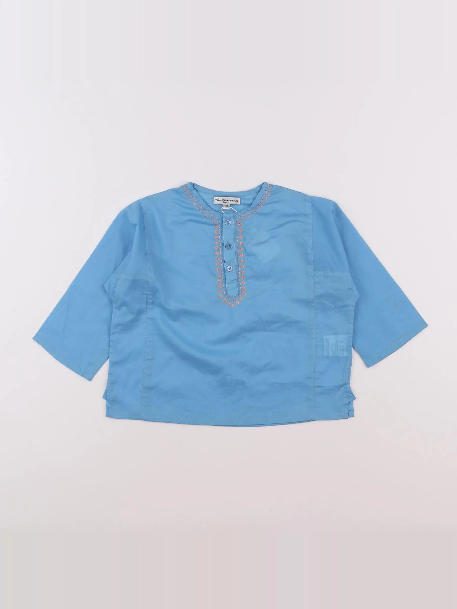Bleu Comme Gris - blouse bleu - 2 ans