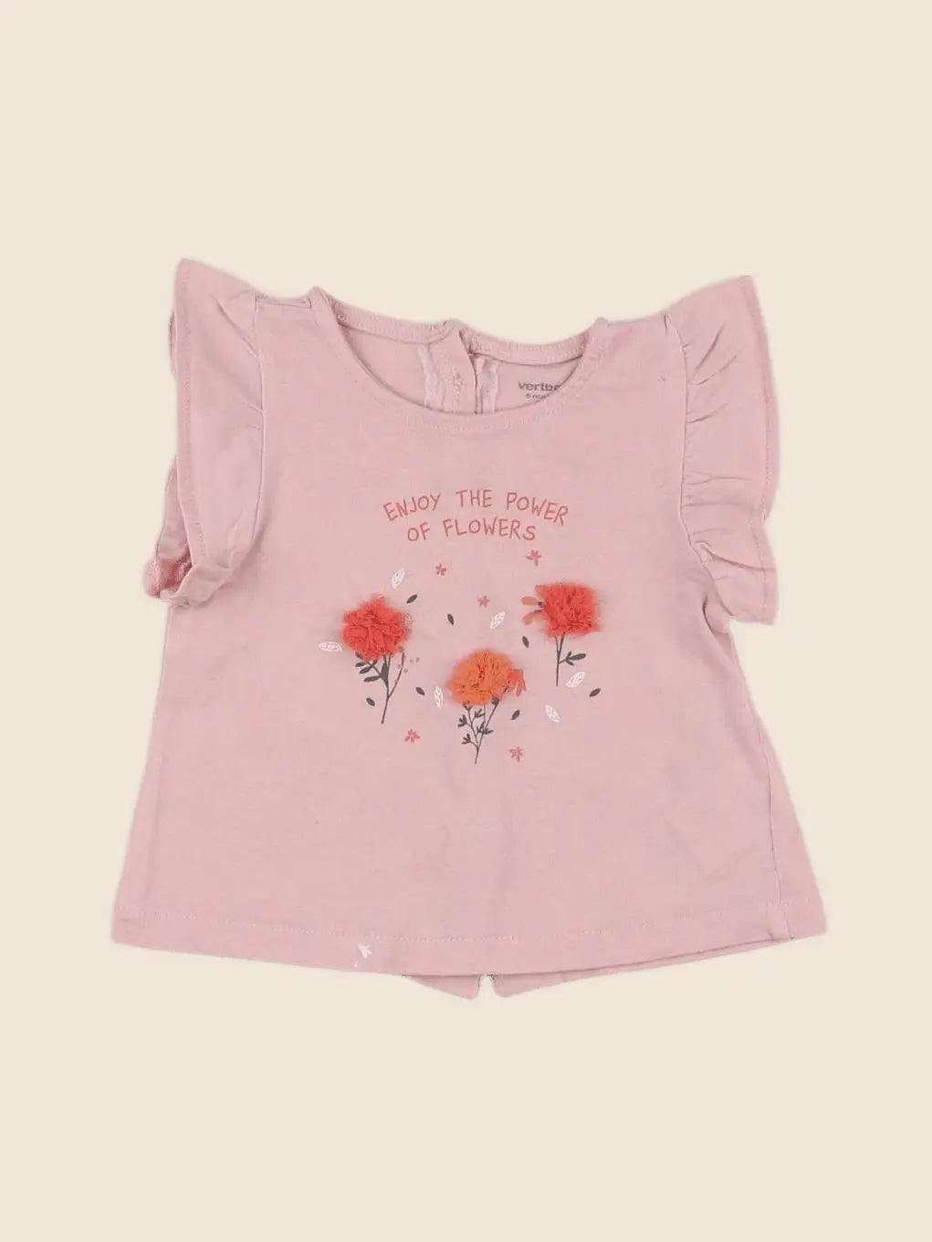 Vertbaudet - tee-shirt rose - 6 mois