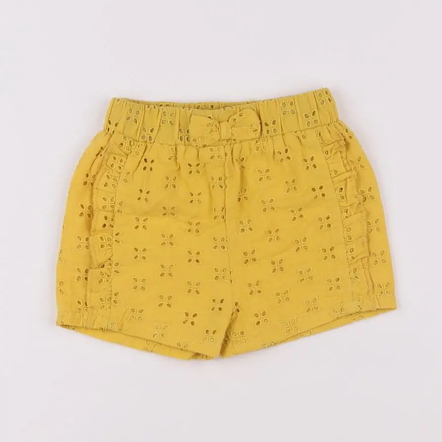 Vertbaudet - short jaune - 6 mois
