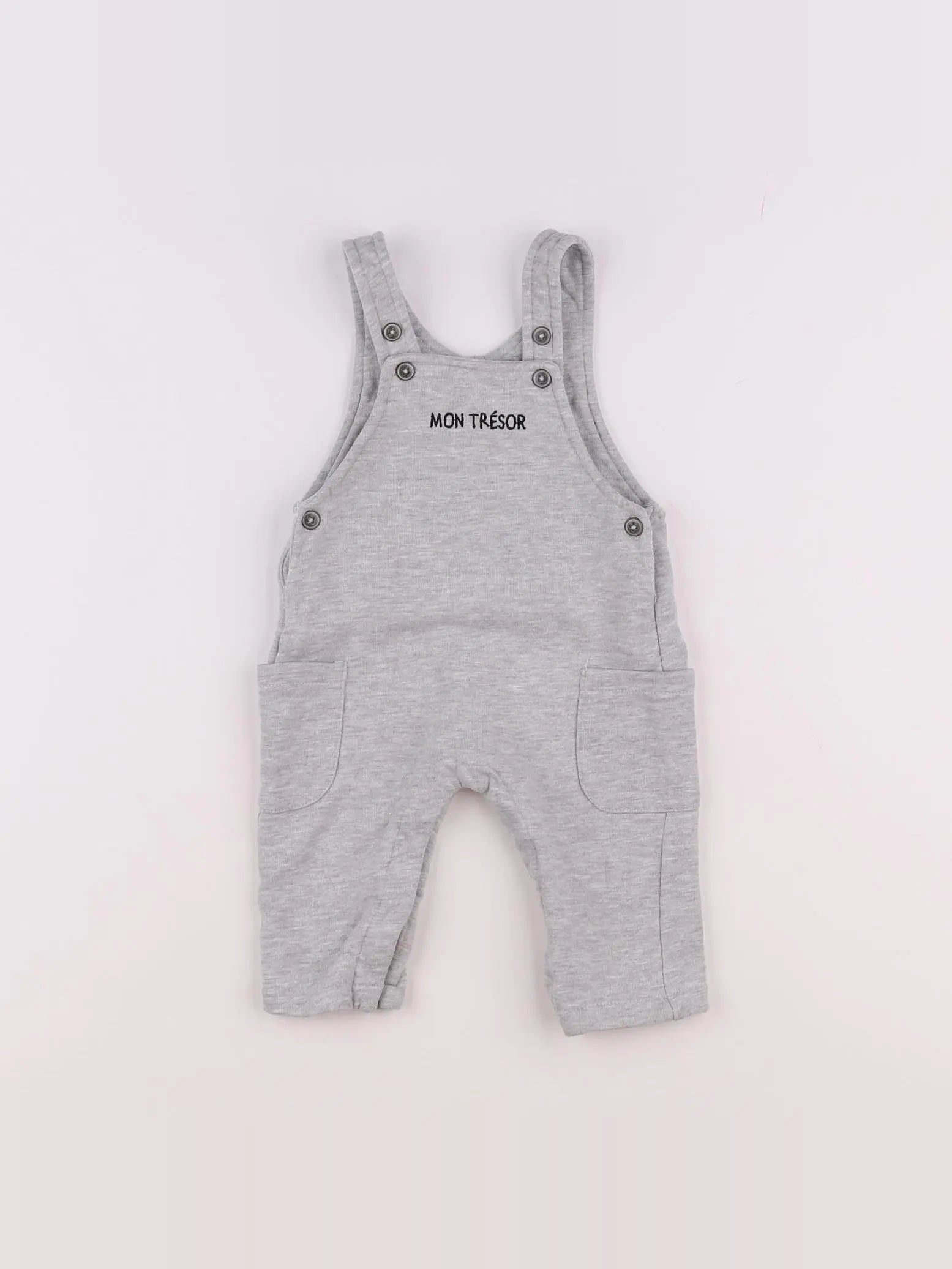 Vertbaudet - salopette gris - 6 mois