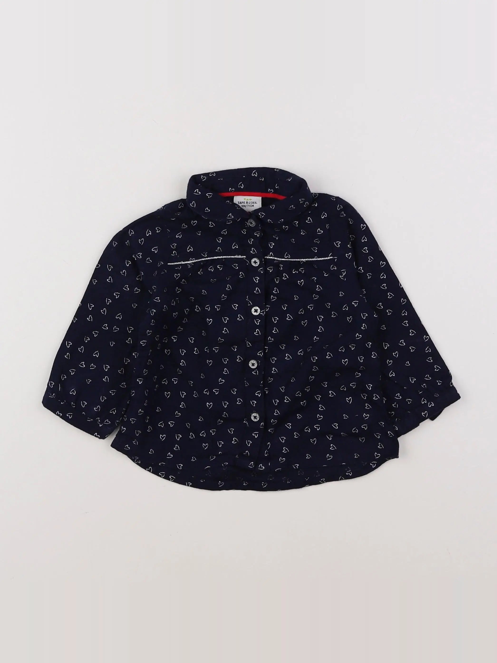 Tape à l'oeil - chemise bleu, blanc - 9 mois