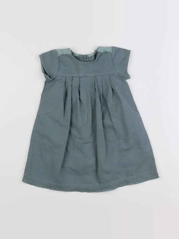 Petit Bateau - robe bleu - 12 mois