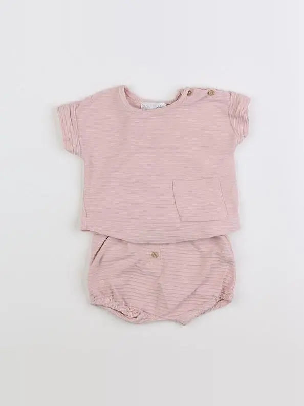Zara - ensemble rose - 1/3 mois