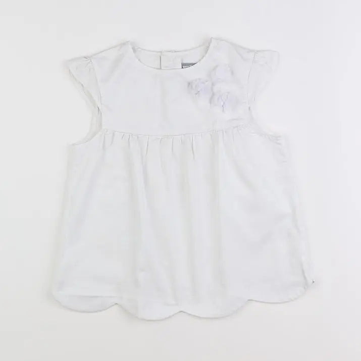 Vertbaudet - tee-shirt blanc - 8 ans