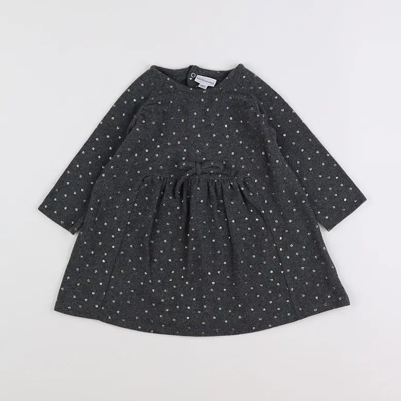 Vertbaudet - robe gris - 18 mois