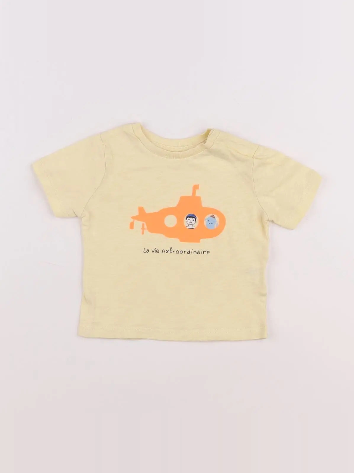 Boutchou - tee-shirt jaune - 6 mois