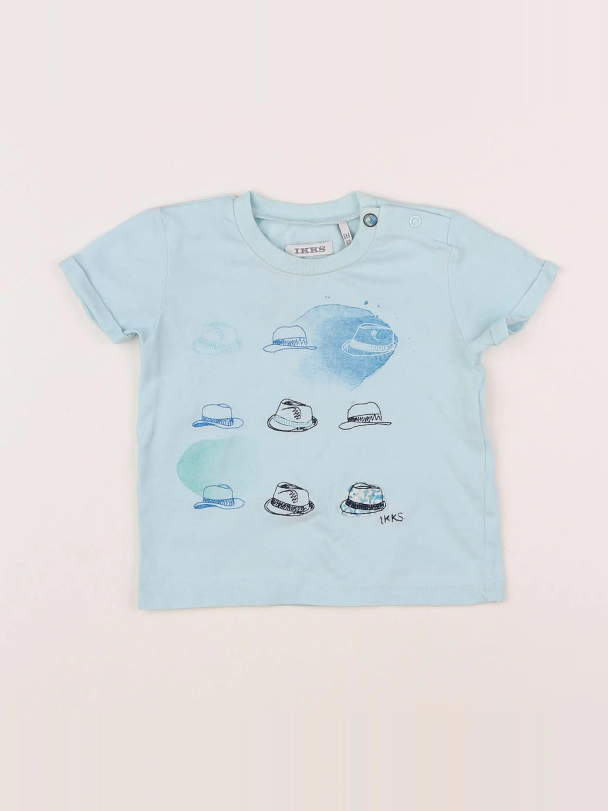 IKKS - tee-shirt bleu - 6 mois