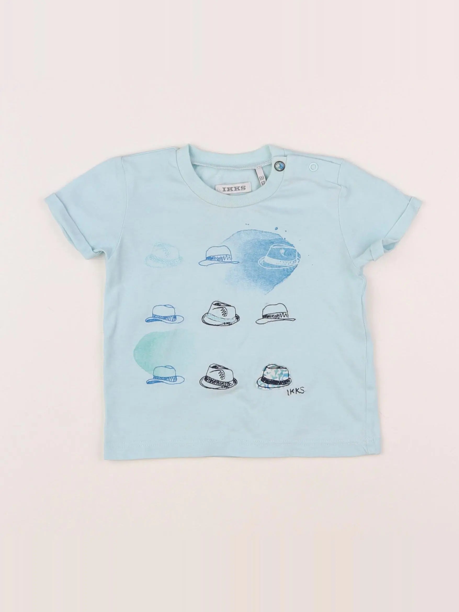 IKKS - tee-shirt bleu - 6 mois