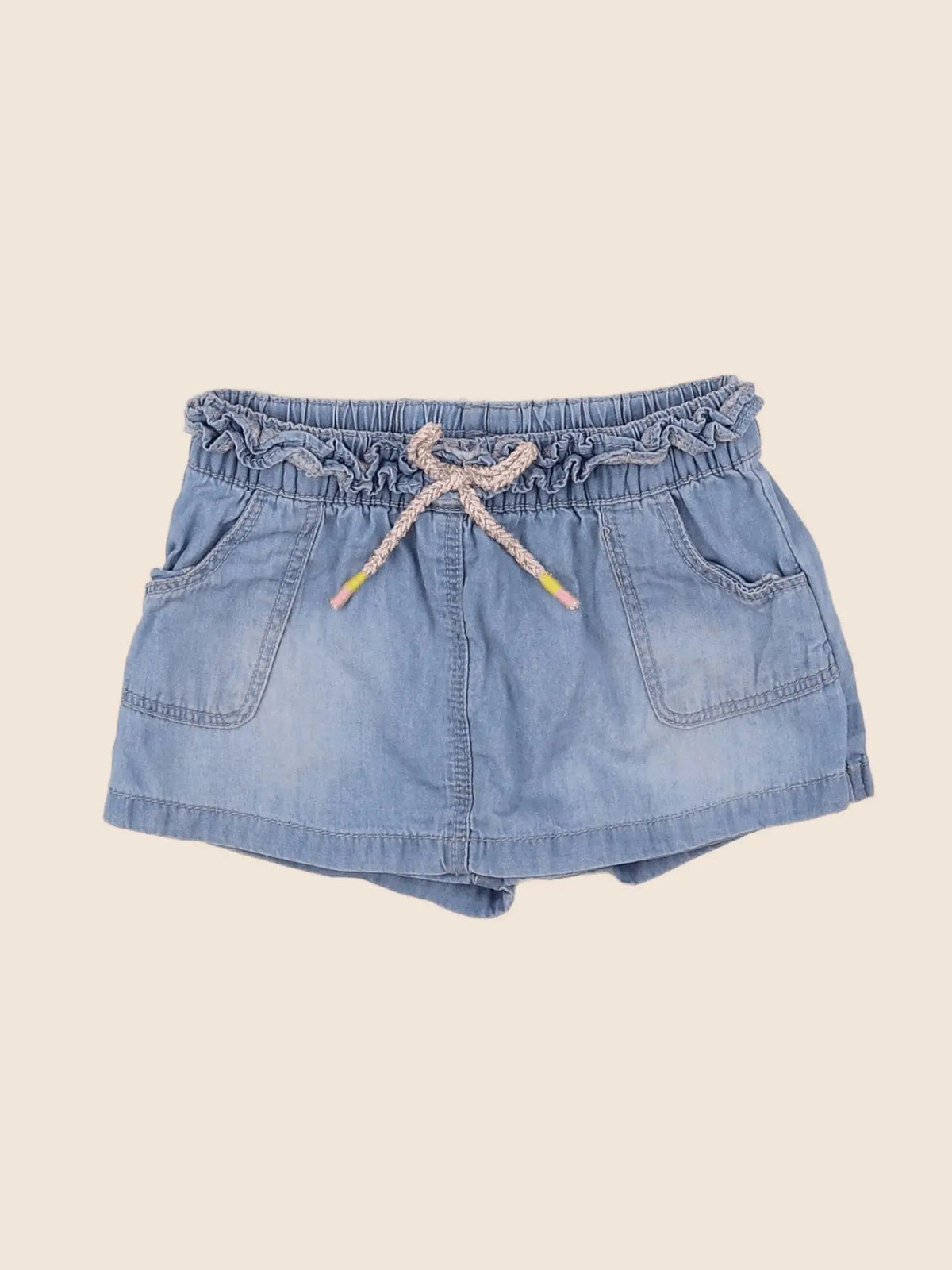 Vertbaudet - jupe short bleu - 12 mois