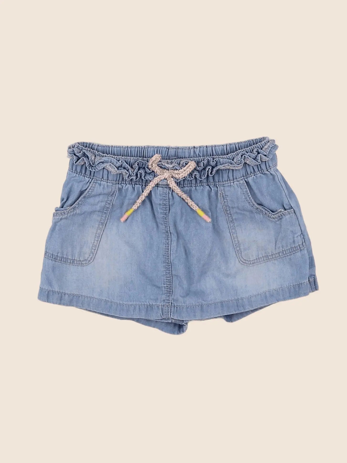 Vertbaudet - jupe short bleu - 12 mois