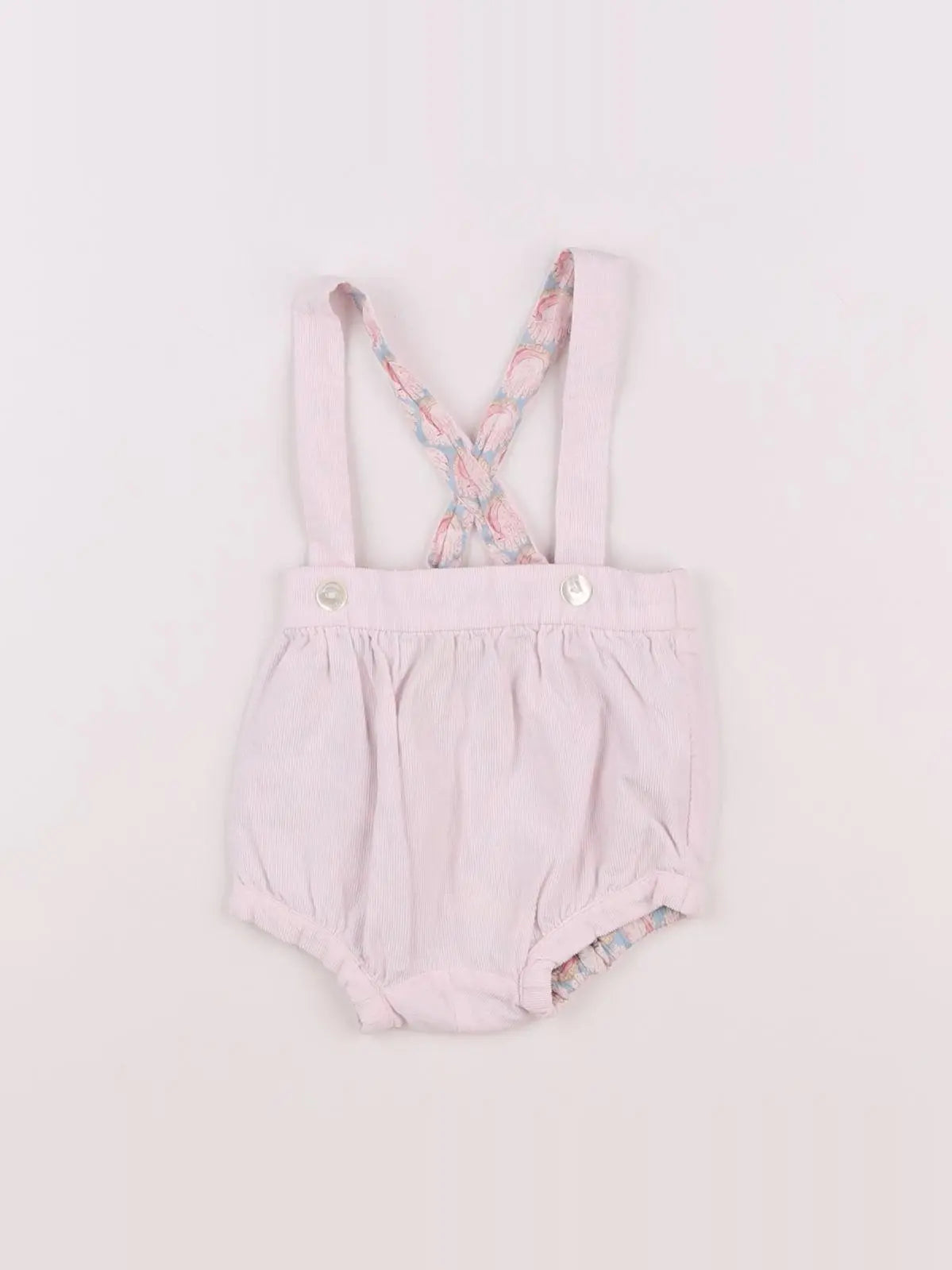 Jacadi - short réversible rose, bleu - 3/6 mois