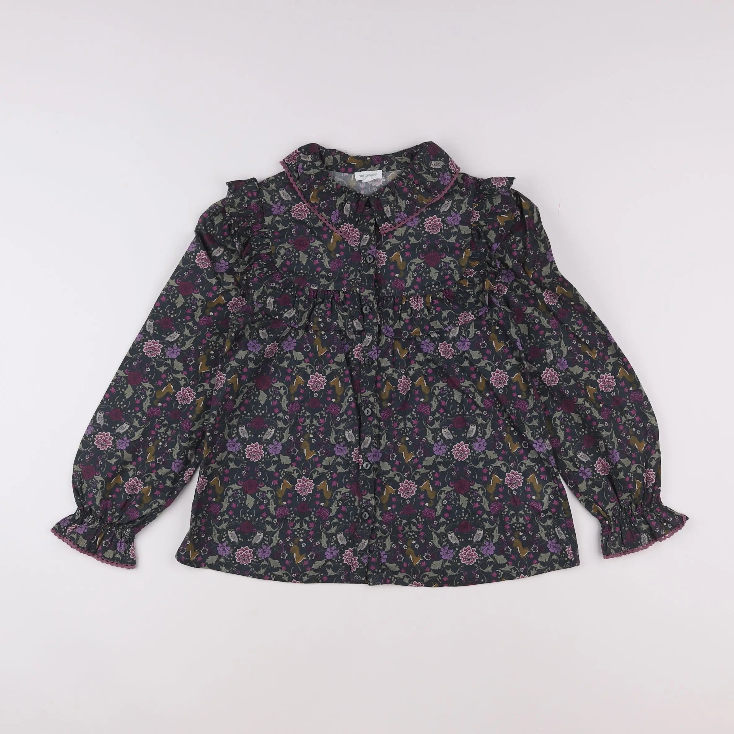 Vertbaudet - blouse vert - 10 ans