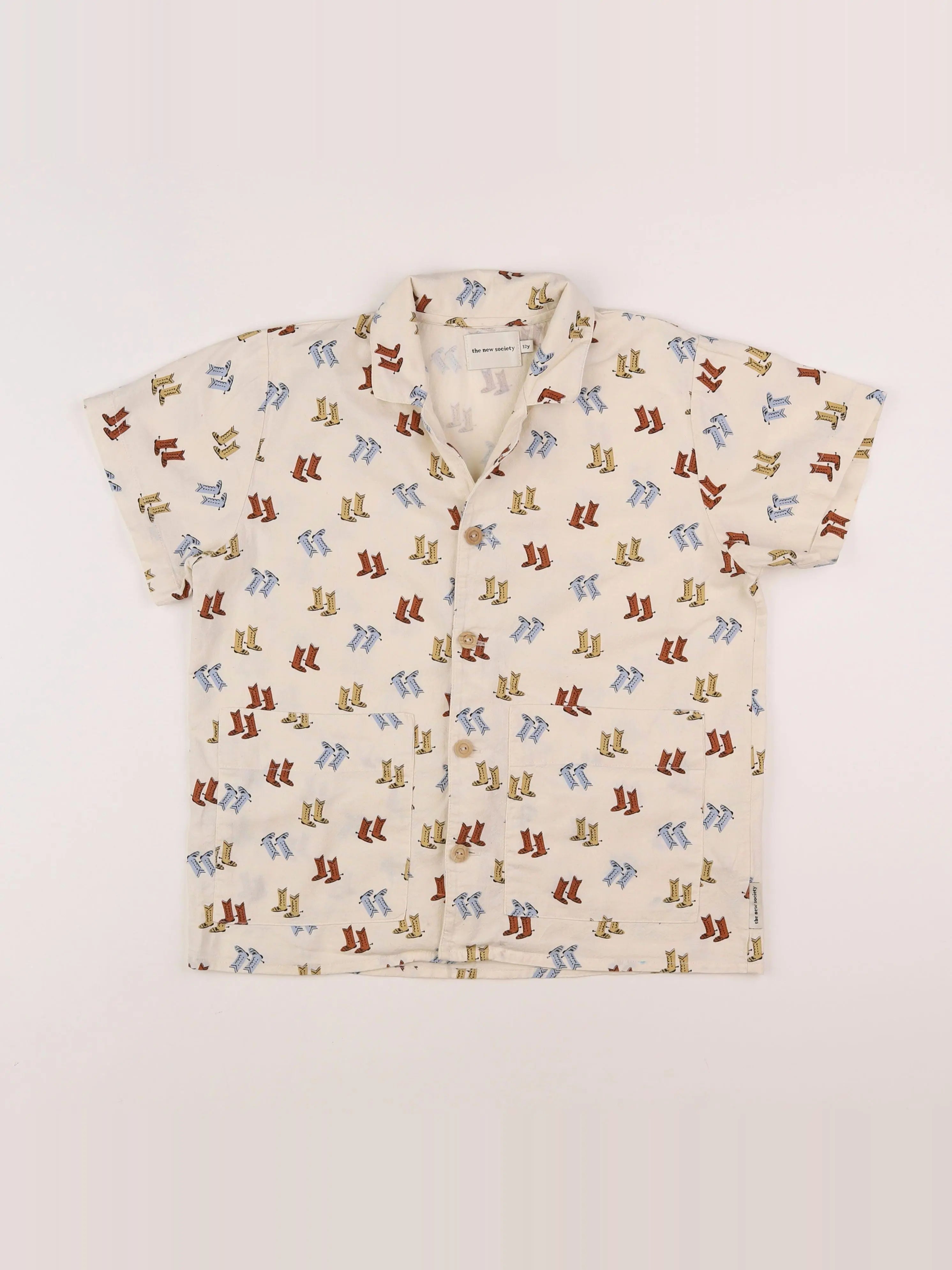 The new society - chemise beige - 12 ans