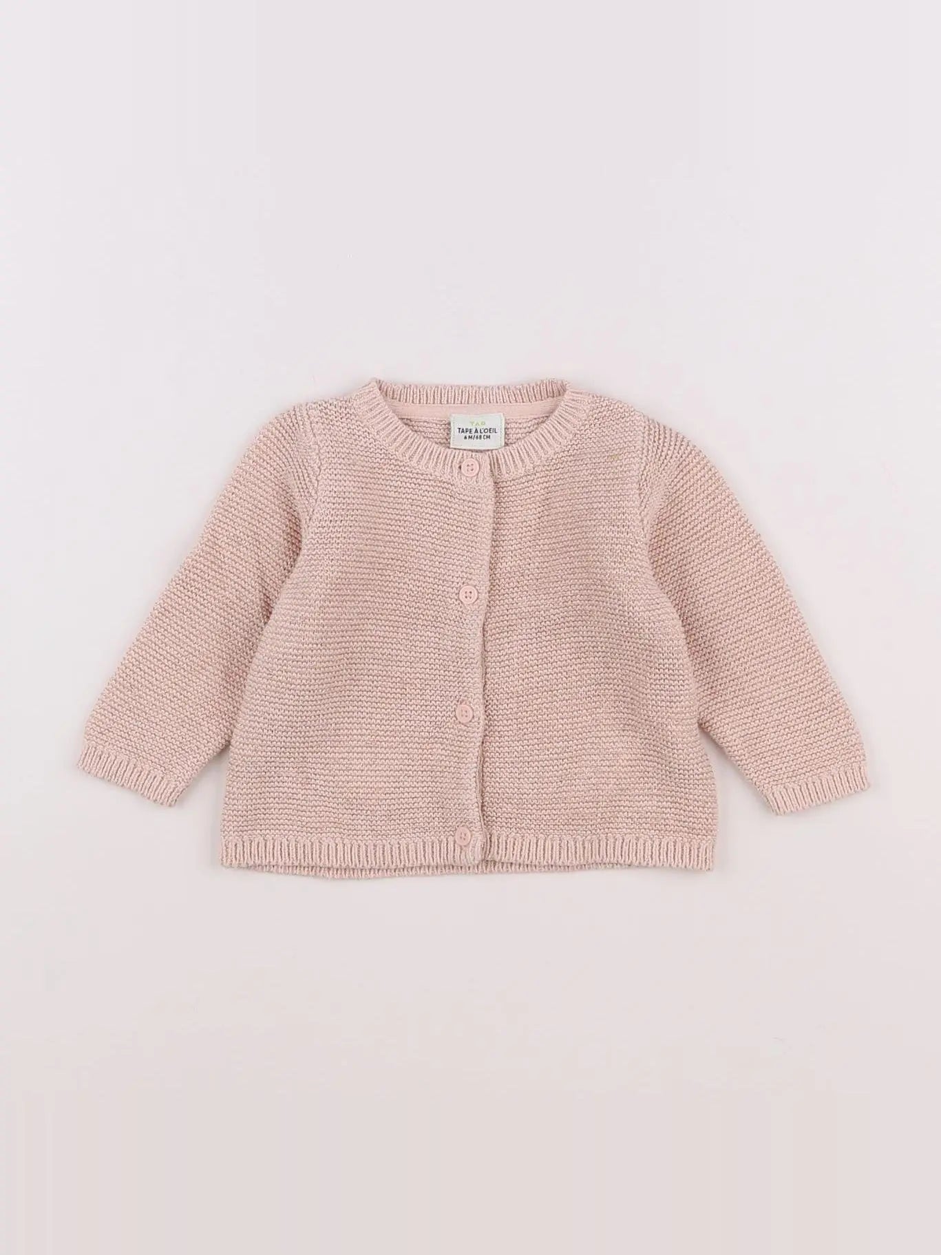 Tape à l'oeil - gilet rose - 6 mois