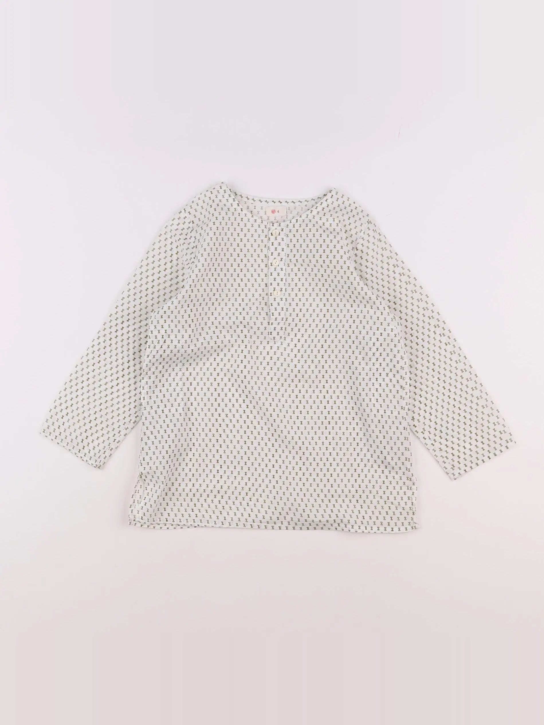 Sunchild - blouse blanc, vert - 4 ans