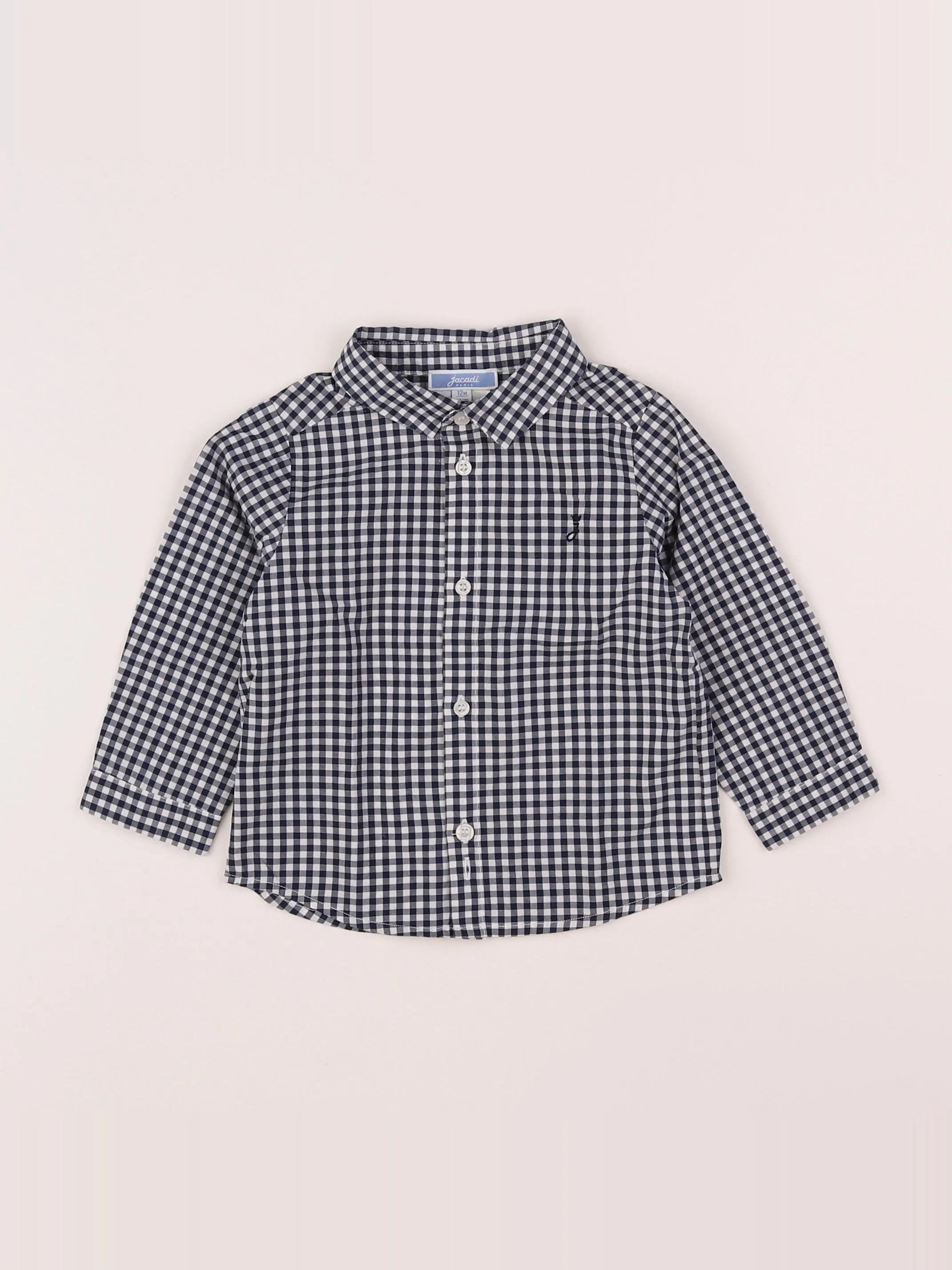 Jacadi - chemise bleu, blanc - 12 mois